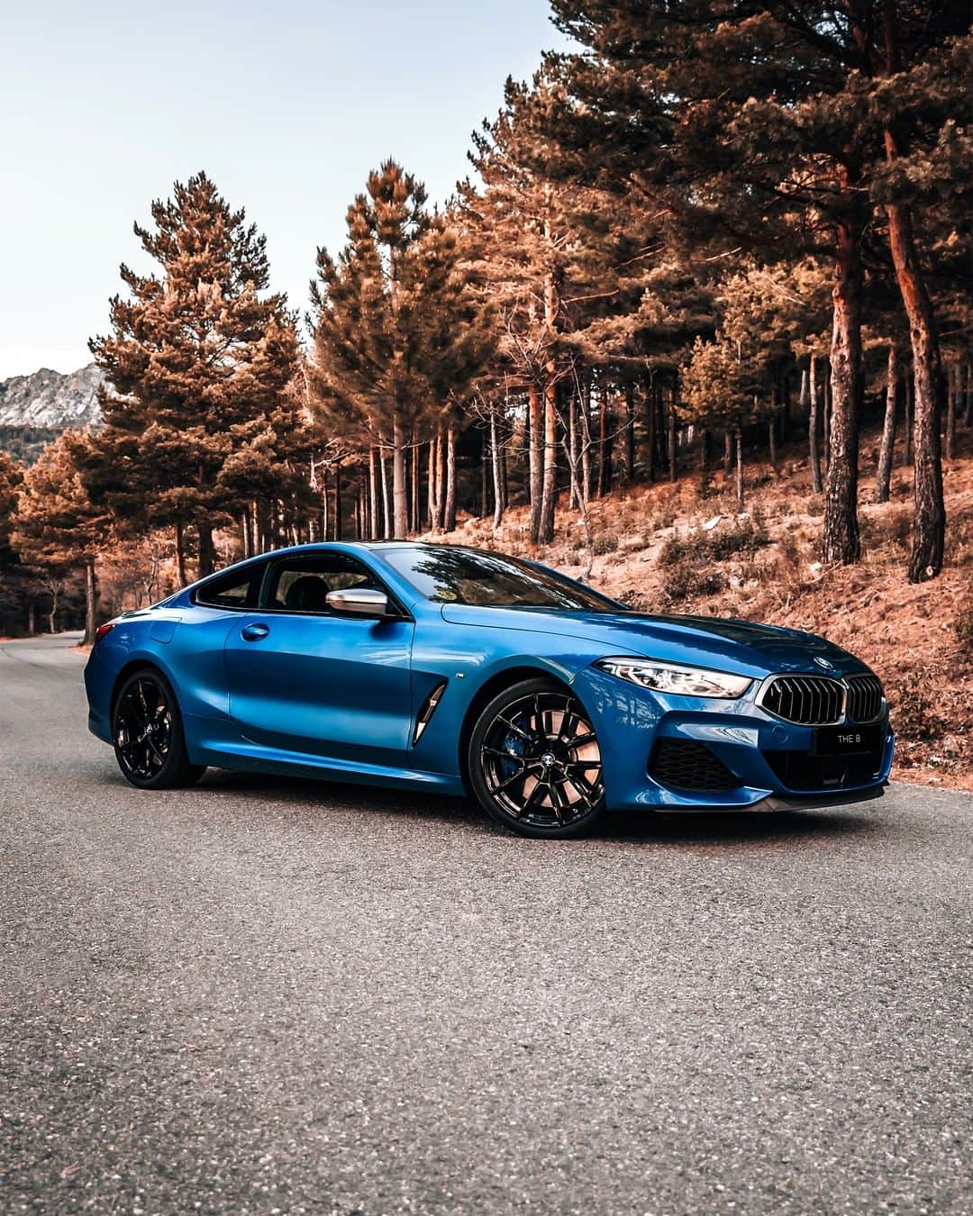 BMWのインスタグラム：「Colors the road with unmatched elegance. THE 8. #BMWrepost @airmadrid #THE8 #BMW #8Series #Coupe __ BMW M850i xDrive Coupé: Fuel consumption in l/100 km (combined): 9.8 - 9.7. CO2 emissions in g/km (combined): 224 - 221, exhaust standard EU6d-TEMP. The values of fuel consumptions, CO2 emissions and energy consumptions shown were determined according to the European Regulation (EC) 715/2007 in the version applicable at the time of type approval. The figures refer to a vehicle with basic configuration in Germany and the range shown considers optional equipment and the different size of wheels and tires available on the selected model. The values of the vehicles are already based on the new WLTP regulation and are translated back into NEDC-equivalent values in order to ensure the comparison between the vehicles. [With respect to these vehicles, for vehicle related taxes or other duties based (at least inter alia) on CO2-emissions the CO2 values may differ to the values stated here.] The CO2 efficiency specifications are determined according to Directive 1999/94/EC and the European Regulation in its current version applicable. The values shown are based on the fuel consumption, CO2 values and energy consumptions according to the NEDC cycle for the classification. For further information about the official fuel consumption and the specific CO2 emission of new passenger cars can be taken out of the „handbook of fuel consumption, the CO2 emission and power consumption of new passenger cars“, which is available at all selling points and at https://www.dat.de/angebote/verlagsprodukte/leitfaden-kraftstoffverbrauch.html.」