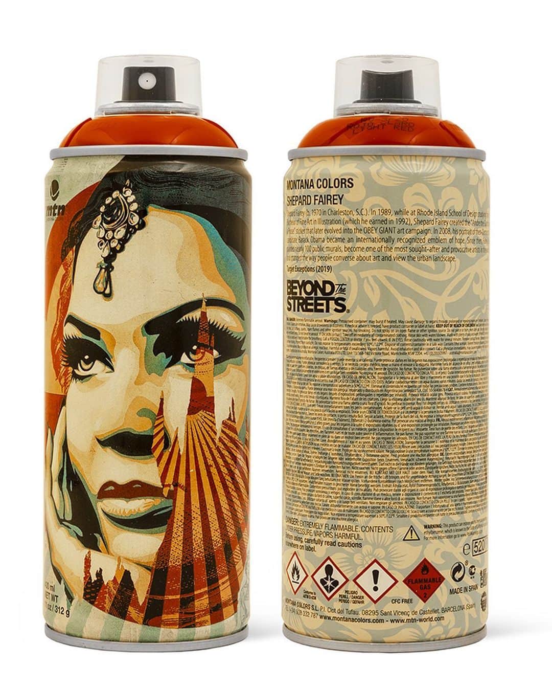 Shepard Faireyさんのインスタグラム写真 - (Shepard FaireyInstagram)「I've been using Montana spray paint for many years because it gives the best performance and durability of all the paint brands that I've tried out. When I was younger, and I was doing things very spontaneously, I wasn't thinking about longevity, but even for an ephemeral art form like street art or graffiti, I think we all want paint to stand the test of time as much as possible. Creating and releasing these cans with Montana, which showcase my art using the paint that I use for my fine art in the studio and the murals that I make, it's a  logical and awesome collaboration. Thanks for giving me a little bit of love and another canvas for me to work on. It's very meta - the can that makes the art, that ends up on the can. - Shepard﻿⠀ ⠀⠀⠀⠀⠀⠀⠀⠀⠀﻿⠀ The @obeygiant X @beyondthestreetsart X @montana_colors 30th Anniversary Cans are now available online at beyondthestreets.com. Shop link in bio.」6月22日 6時18分 - obeygiant