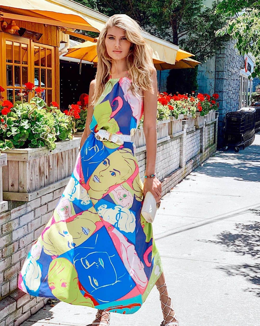 Ashley Haasさんのインスタグラム写真 - (Ashley HaasInstagram)「When I tried to explain what I was going to wear to @georgiebadielfoundation charity lunch all I could say was my dress has faces on it 🤦🏼‍♀️🤷🏼‍♀️ lol but clothing aside I was so honored to be among so many amazing women who have devoted their time and efforts to helping those in need! They are raising money to help get clean drinking water to the people in Bukhara Faso! If you would like to help donate please check out their website! So so proud of you girls! @madlenakalinova @georgiebadiel 🙏🏻🙏🏽🙏🏾🙏🏿」6月22日 6時20分 - ashleyhaas