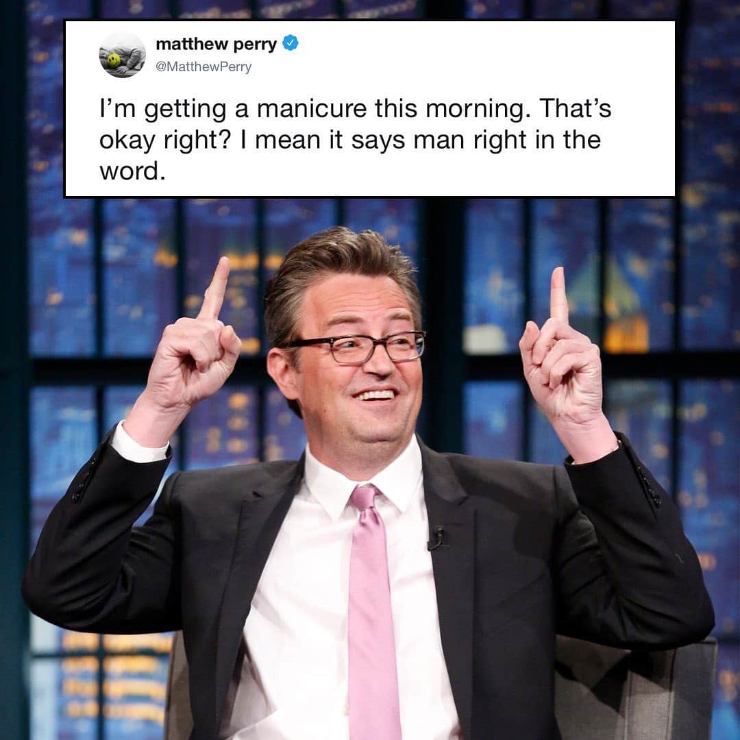 E! Onlineさんのインスタグラム写真 - (E! OnlineInstagram)「When a tabloid said Matthew Perry's fingernails were "long" and "dirty" and "unkempt," his response had us saying OH. MY. GOD. (📷: Getty Images)」6月22日 6時32分 - enews