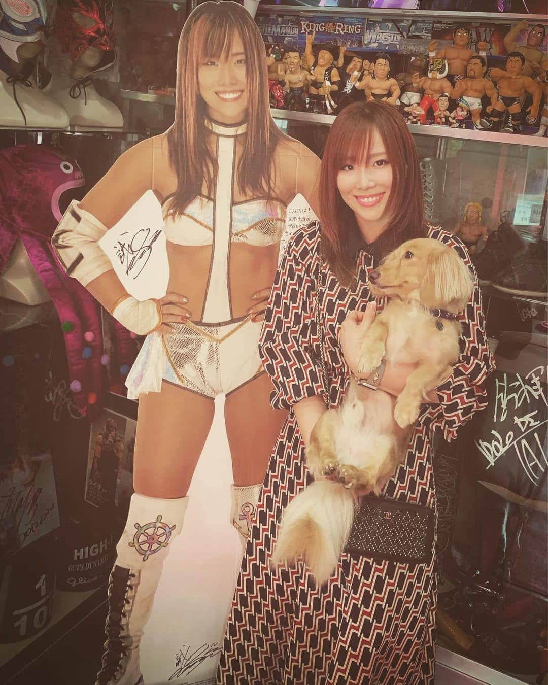 カイリ・セインさんのインスタグラム写真 - (カイリ・セインInstagram)「kairi×kairi×cheese🐶💕 #japan #hometown  #お母さんのワンピース着てみた」6月22日 10時48分 - official_kairi