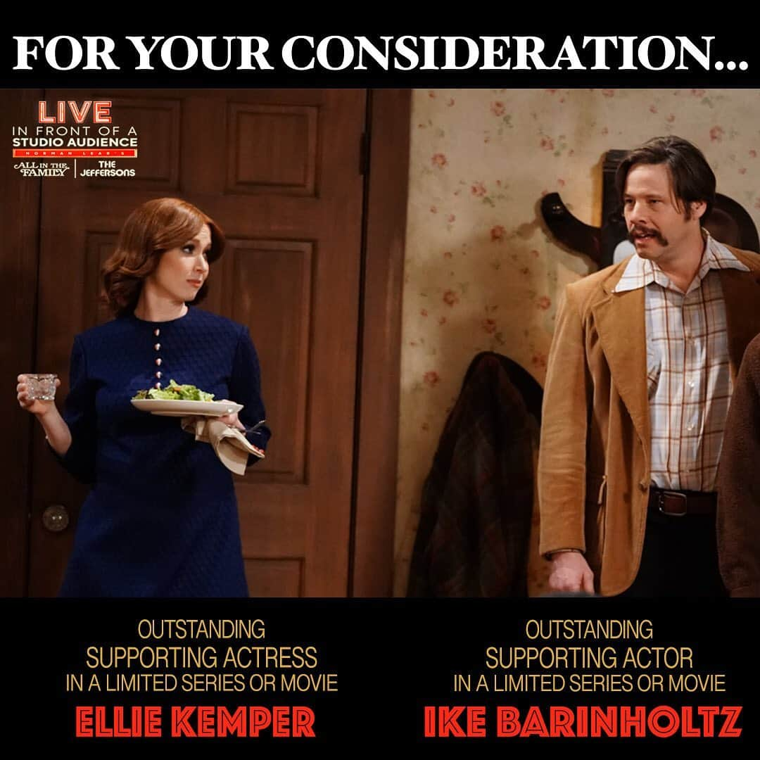 ジミー・キンメルさんのインスタグラム写真 - (ジミー・キンメルInstagram)「Gloria & Meathead #ForYourConsideration @EllieKemper @IkeBarinholtz #LimitedSeries #AlllnTheFamily #LiveInFrontOfAStudioAudience #Emmys #FYC @TelevisionAcad」6月22日 12時18分 - jimmykimmel