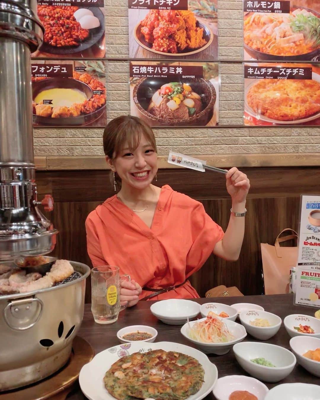 本橋優華さんのインスタグラム写真 - (本橋優華Instagram)「私には何もないけど見ないフリしてたものの良さを教えてくれたりパワーを与えてくれる尊敬できる人が居て私もそんな風になりたい！と思った華金。  #goodtime#dinner#koreanbarbecue#shinokubo #サムギョプサル」6月8日 4時04分 - uk_jp