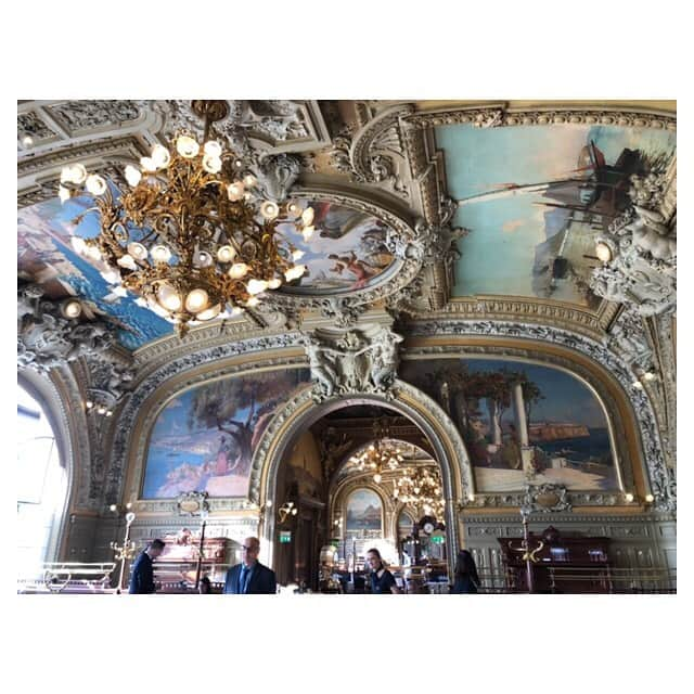 早乙女わかばさんのインスタグラム写真 - (早乙女わかばInstagram)「.﻿ わかばtrip✈️✨﻿ フランス🇫🇷PART.3﻿ ﻿ まだまだ続きます😅﻿ ﻿ Le Train Bleu﻿ ル・トラン・ブルー﻿ ﻿ 青列車✨﻿ 琥珀色の雨に濡れての作品で有名な青列車☺️﻿ 私も琥珀色の雨に濡れては大好きですが…あんでぃは私の上をゆくくらい大好き❤﻿ 歌詞も完璧で…私は合いの手しかいれれませんでした（笑）﻿ ﻿ 料理もとても素敵で、私はフランスで有名なタルタルステーキを頂きました🥩（4枚目参照）﻿ ﻿ 内装も豪華で…まるで貴族になった気持ちで美味しく頂きました❤️✨﻿ ﻿ あと数回わかばtrip✈️﻿ 続きます…😳﻿ 宝塚が好きな方は絶対やりたくなる〝あれ〟をやりました✨✨✨それは最終回まで置いておきます（笑）﻿ ﻿ #わかばtrip﻿ #Le Train Bleu﻿ #ル トラン ブルー﻿ #青列車﻿ #琥珀色の雨に濡れて﻿ #パリ﻿ #フランス﻿ #宝塚」6月7日 21時58分 - s_wakaba.94