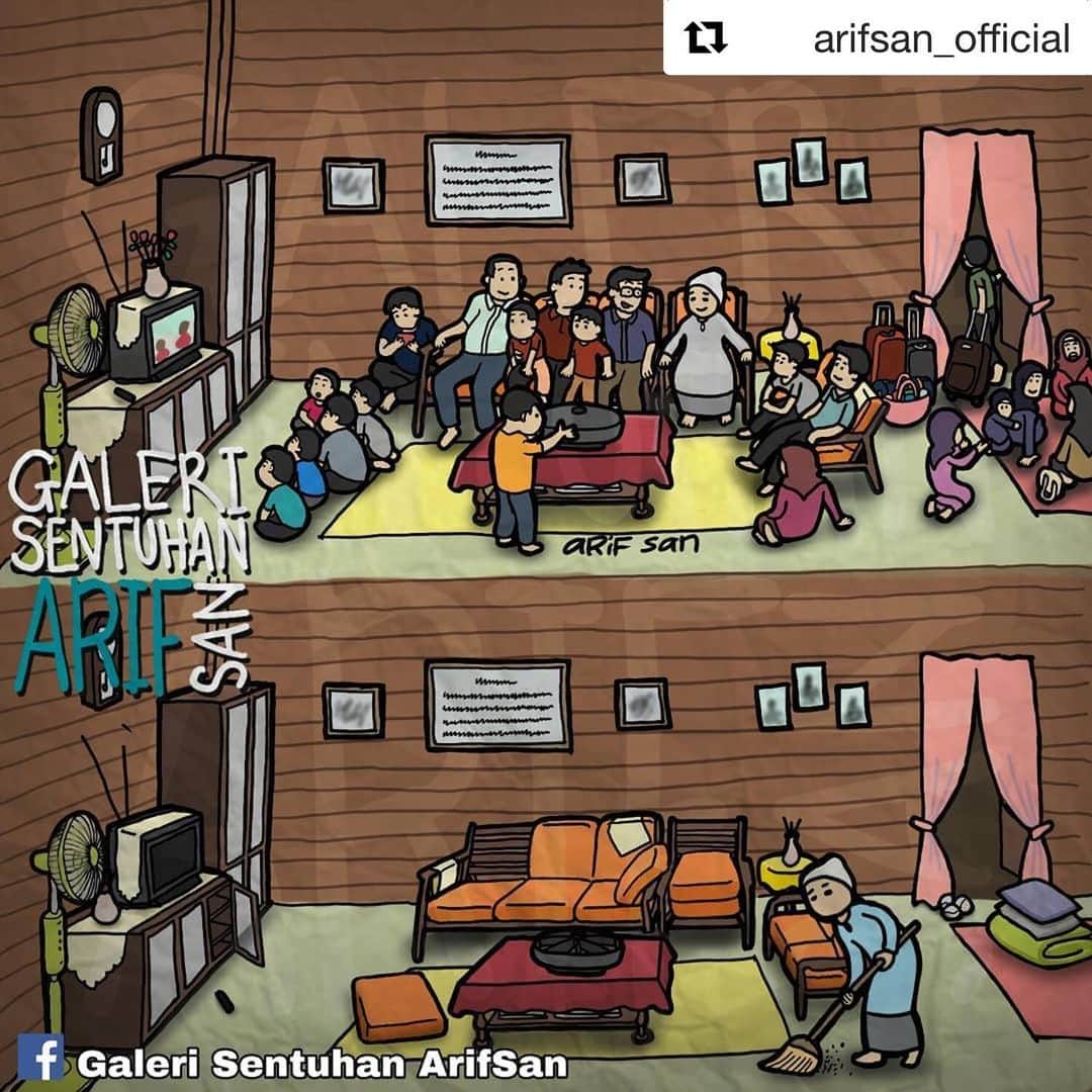 Koleksi Komik Malaysiaさんのインスタグラム写真 - (Koleksi Komik MalaysiaInstagram)「#Repost @arifsan_official with @get_repost ・・・ Kepada yang bakal meninggalkan kampung masing-masing, jangan lupa untuk kemas dan bersihkan rumah sepertimana kita tiba pada awalnya. Mudah-mudahan anda semua selamat sampai ke destinasi berikutnya.  #GaleriSentuhanArifSan」6月7日 22時40分 - tokkmungg_exclusive