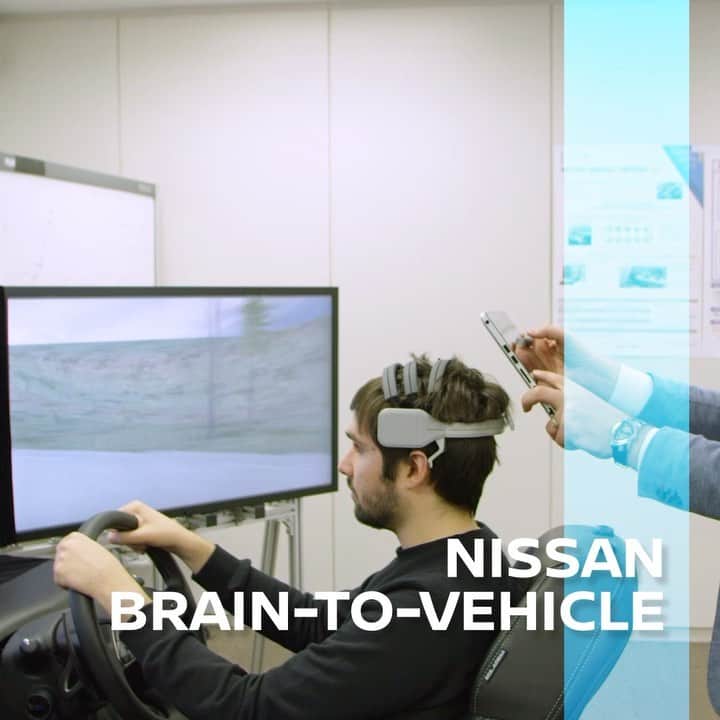 のインスタグラム：「From today's lab to tomorrow's road, Brain-to-Vehicle technology interprets signals from the driver's brain, speeding up reaction times and making Nissan vehicles more adaptable. #FutureFriday #Nissan #IntelligentMobility」