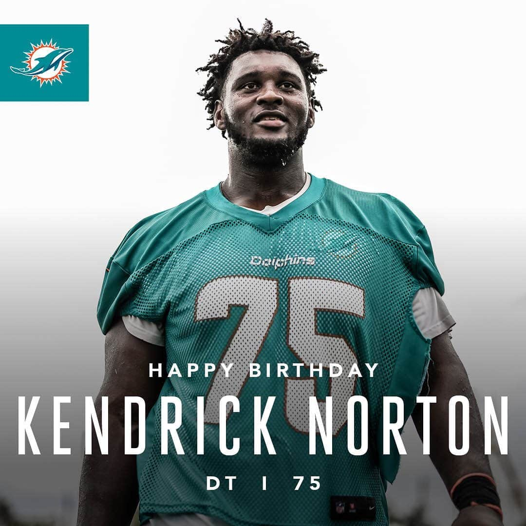 マイアミ・ドルフィンズさんのインスタグラム写真 - (マイアミ・ドルフィンズInstagram)「Happy Birthday, @kendricknorton7!」6月7日 23時34分 - miamidolphins