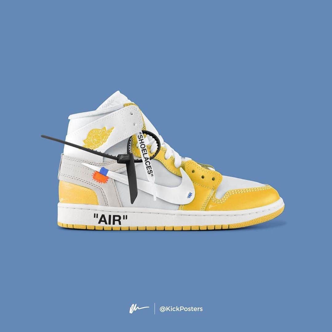 Nice Kicksさんのインスタグラム写真 - (Nice KicksInstagram)「Would you cop the 'Yellow' Off-White AJ1? 🤔 @VirgilAbloh’s ‘Figures of Speech’ exhibition at Chicago’s Museum of Contemporary Art is displaying never before seen Off-White Samples, including these Yellow Jordan 1’s 📸 @kickposters」6月7日 23時53分 - nicekicks