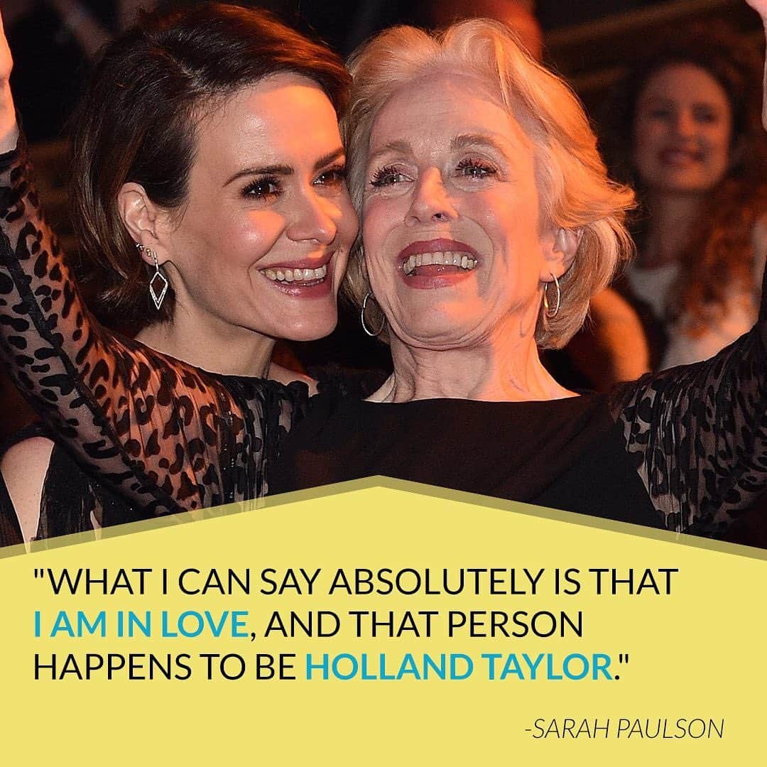 E! Onlineさんのインスタグラム写真 - (E! OnlineInstagram)「Sarah Paulson and Holland Taylor's romance is an American h̶o̶r̶r̶o̶r̶ love story. #Pride 🌈 (📷: Getty Images)」6月8日 2時08分 - enews