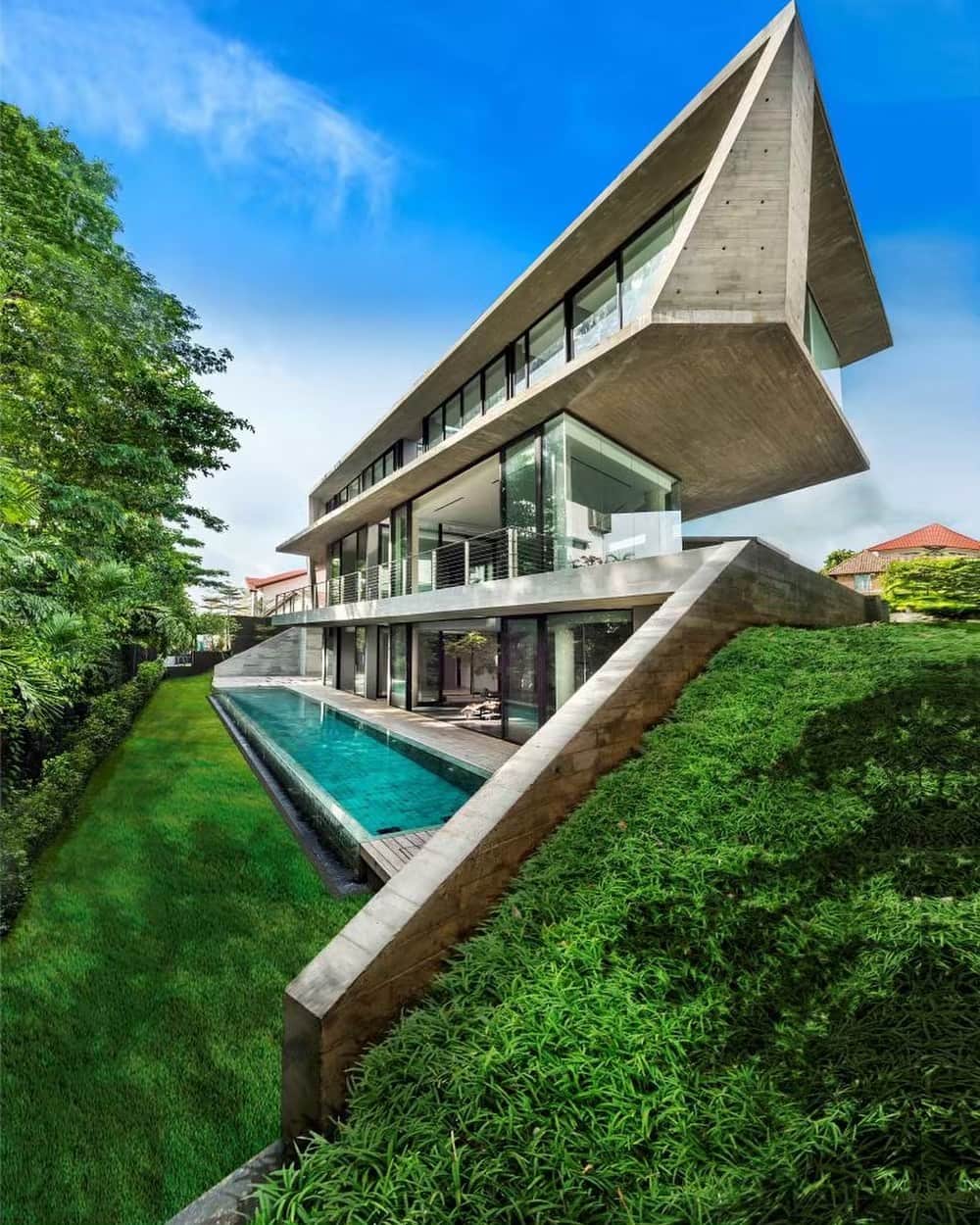 Architecture - Housesさんのインスタグラム写真 - (Architecture - HousesInstagram)「Stark House in #Singapore Koon Park Lim」6月8日 3時05分 - _archidesignhome_