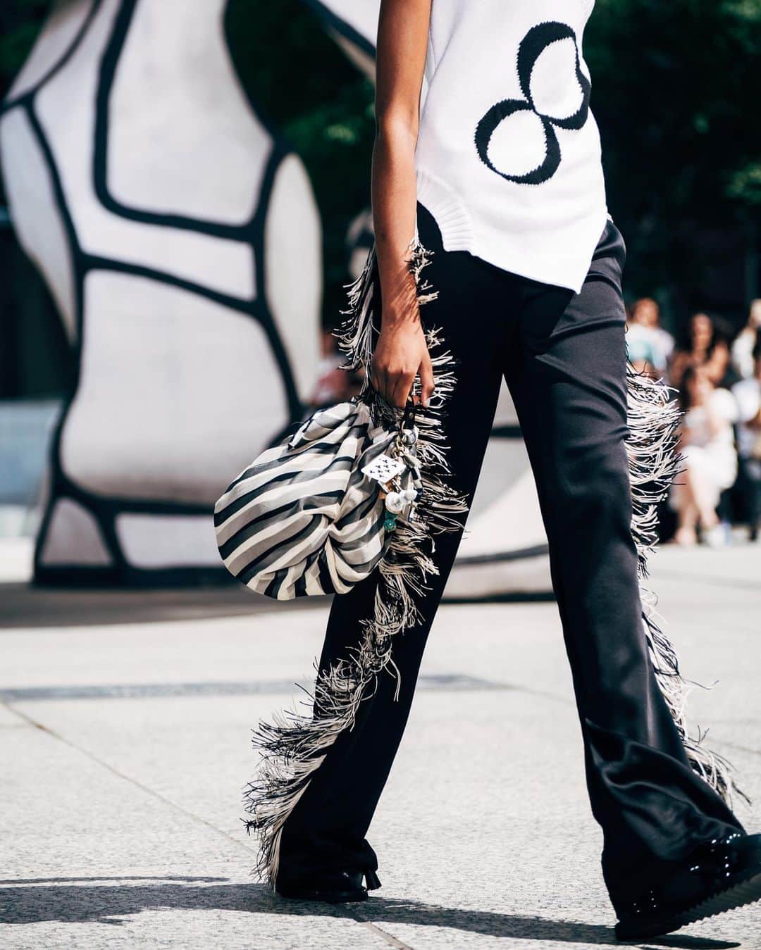 Fashion Weekのインスタグラム：「Details from the @MonseMaison Resort 2020 collection in NYC 🎱 ⠀⠀ Photo by @smallgirlbiglens」