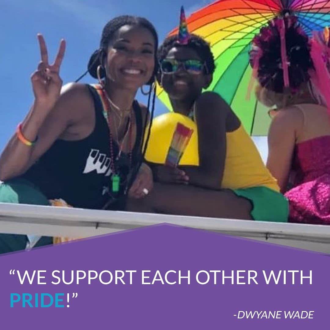 E! Onlineさんのインスタグラム写真 - (E! OnlineInstagram)「Gabrielle Union supporting Dwyane Wade's 11-year-old son at #Pride is our definition of #MomGoals. 🌈 (📷: @dwyanewade)」6月8日 3時38分 - enews