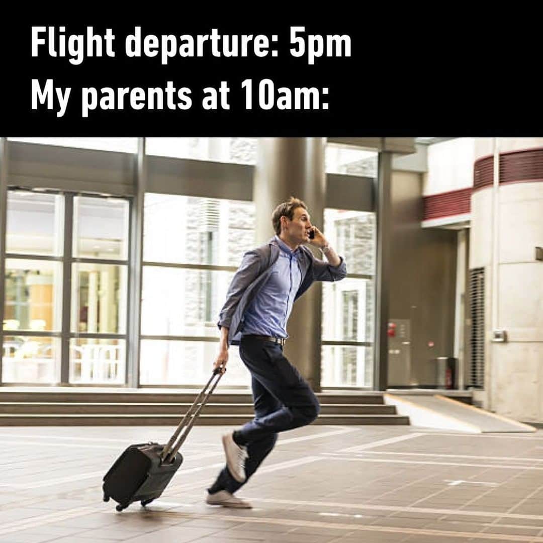9GAGさんのインスタグラム写真 - (9GAGInstagram)「"Chop chop! Time to go!"⠀ #travel #flight #parents #9gag」6月8日 6時30分 - 9gag