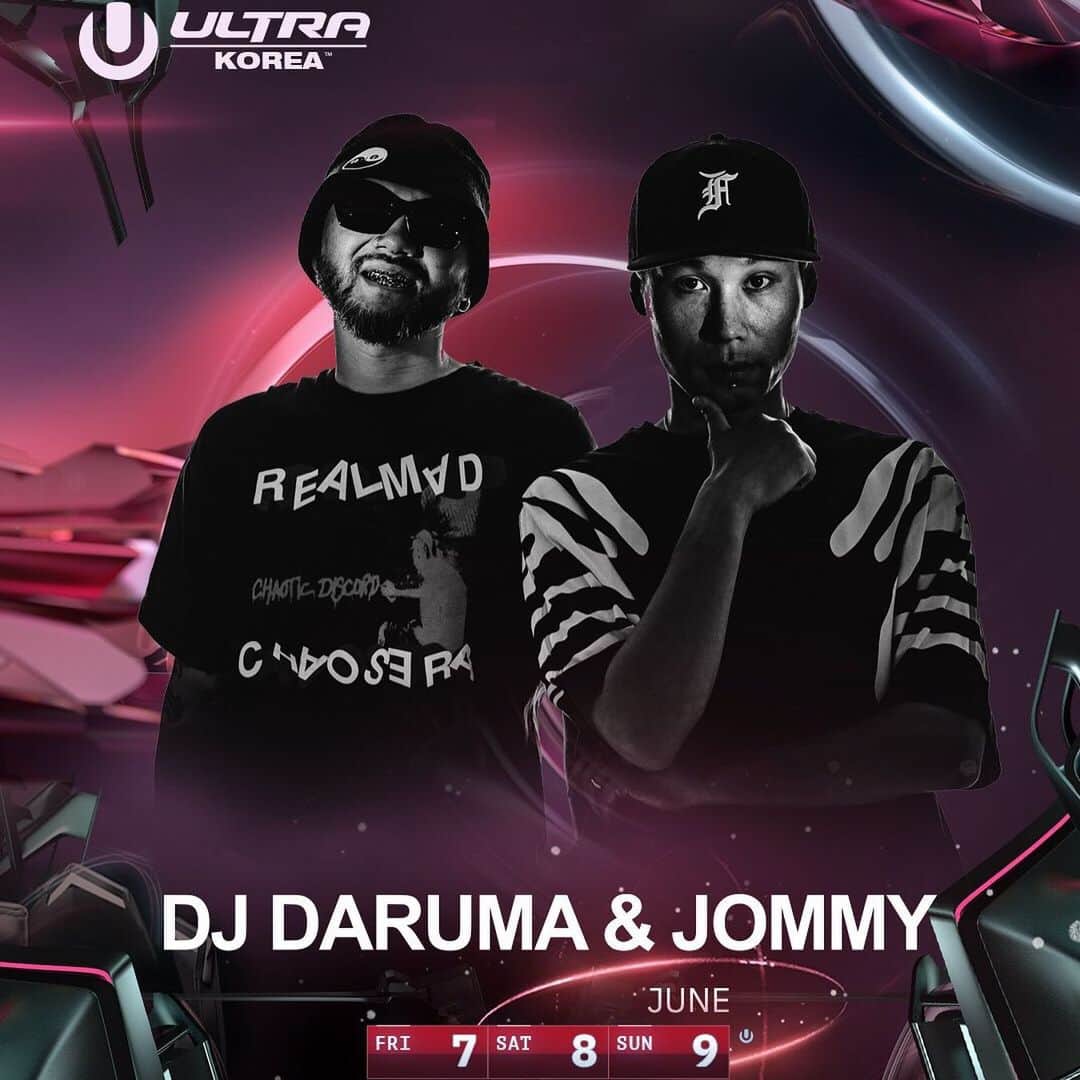 DJ DARUMAのインスタグラム：「Tommorow! ❤️🇰🇷 한국의 여러분들ULTRA KOREA의 resistance stage에서 만납시다!! 🔥🏠 14:15-15:30」