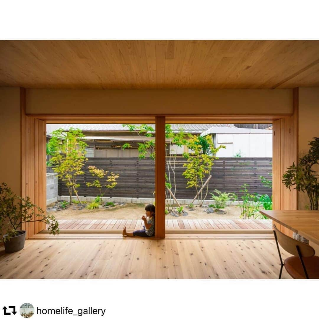 関西LIFE－homelife－さんのインスタグラム写真 - (関西LIFE－homelife－Instagram)「縁側で寝転がるのが気持ちいい季節が近づいてきましたね . #homelife_ . #Repost ・・・ 【縁側のある暮らし】 . 休日は子供と一緒に縁側でゆったりとした時間を 四季で変わる庭を家族で一緒に楽しみませんか？ . . ◆―――――――――――――――◆ ▷ more… @homelife_gallery ◆―――――――――――――――◆ . . #庭 #中庭 #縁側 #縁側のある家 #縁側のある暮らし #日本の家 #木のぬくもり #子どものいる暮らし #こだわり #モダン #和モダン #緑のある暮らし #おしゃれな家 #マイホーム #福知山 #豊岡 #加東 #姫路 #注文住宅 #自由設計 #デザイン住宅 #house #home #ホームライフ #ホームライフ100」6月8日 10時43分 - archihome_local