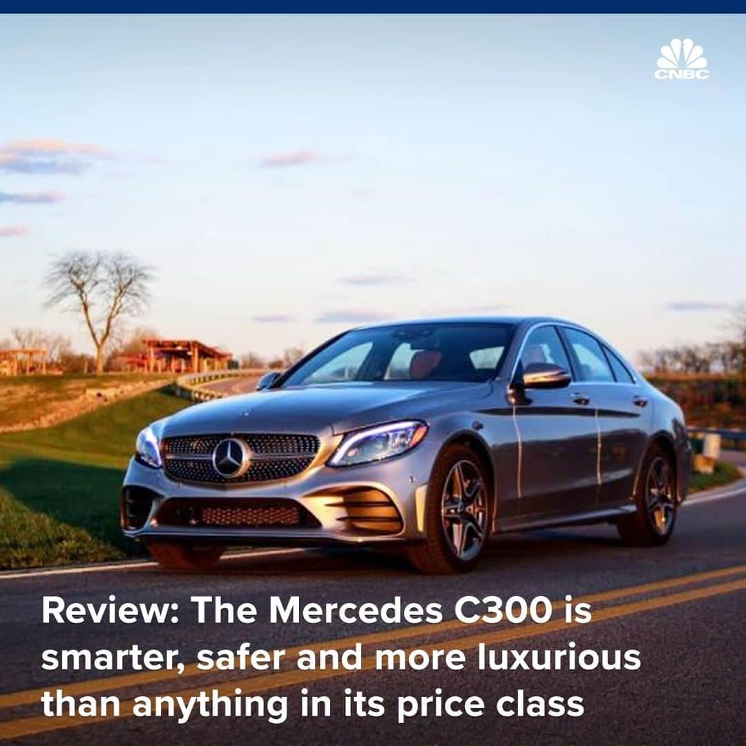 CNBCさんのインスタグラム写真 - (CNBCInstagram)「At $63,525, the Mercedes C300 isn’t the cheap entry-level option it once was — but it feels even more expensive than it is. We highly recommend it. Here’s why:⠀ ⠀ ▪️ A decked-out C-Class is a technological wonder. This thing is seriously smart. You can use a 360-degree camera to park or have the Benz park itself. It not only automatically brakes to avoid a rear-end collision, but can also detect cross traffic and stop you from T-boning another car. If it senses that you’re about to be hit, it can tense the seatbelts. If it thinks your brakes can’t stop you from hitting a pedestrian, it will steer around it.⠀ ⠀ ▪️ The C-Class is luxurious, and certainly doesn’t feel entry-level inside. The cabin is blanketed in lovely brown leather, accented by gorgeous open-pore wood and metal accents. And the car is remarkably quiet and well damped.⠀ ⠀ Learn more about the C300, at the link in our bio.⠀ *⠀ *⠀ *⠀ *⠀ *⠀ *⠀ *⠀ *⠀ #mercedes #mercedescclass #cars #carswithoutlimits #carsofinstagram #luxury #carlifestyle #instacar #supercar #cargram #auto #automotive #drive #speed #review #carstagram #cnbc #cnbctech」6月8日 11時00分 - cnbc
