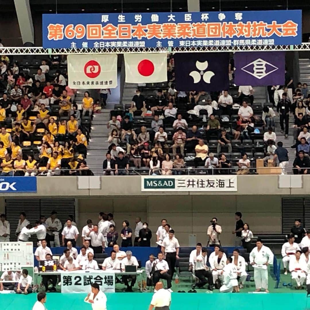吉田秀彦のインスタグラム：「全日本実業柔道団体対抗大会！」