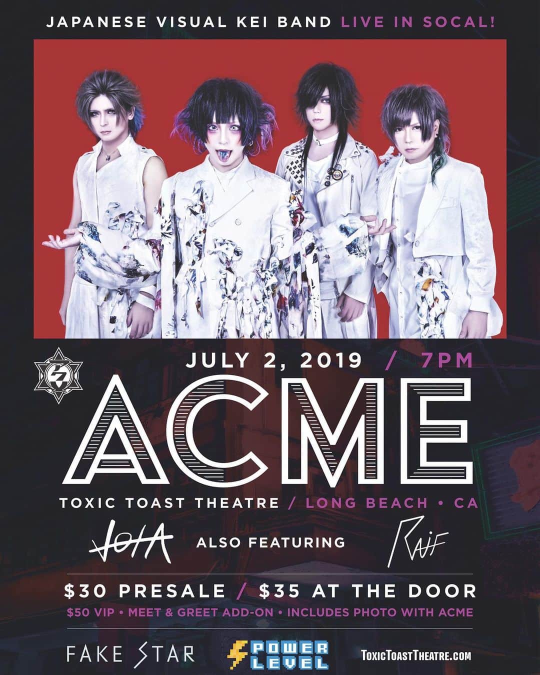 CHISA さんのインスタグラム写真 - (CHISA Instagram)「アメリカ カリフォルニア Long Beach ライブ決定！ 出演：アクメ／VOIA（LA）／RAIF（LA） http://bit.ly/ACMELBC  ACME Live at Toxic Toast Theatre in Long Beach on July 2! Featuring: ACME / VOIA (LA) / RAIF (LA) Tickets: http://bit.ly/ACMELBC」6月8日 15時06分 - acme_chisa