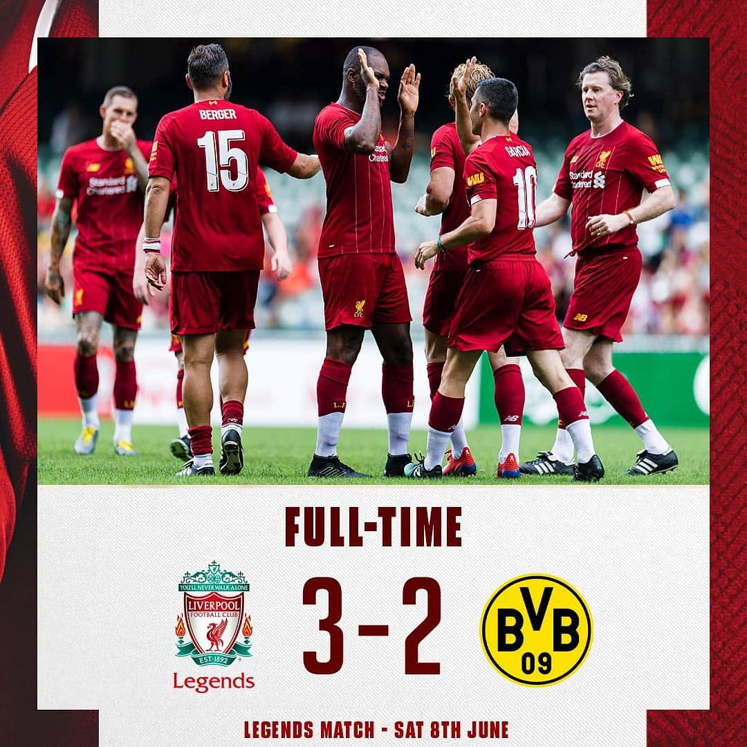 リヴァプールFCさんのインスタグラム写真 - (リヴァプールFCInstagram)「Our legends beat @bvb09 legends in Hong Kong! 🙌 Two goals from Salif Diao and a @rob9fowler penalty 🤩 #LFC #LiverpoolFC #Liverpool #RedLegends」6月8日 19時28分 - liverpoolfc