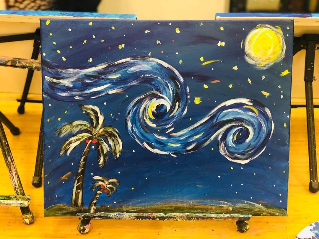 山田愛さんのインスタグラム写真 - (山田愛Instagram)「・ ほんとーーーにほんとに楽しすぎてやばかった😭❤️❤️ I LOVE ART！！！ I LOVE MELBOURNE ❤︎ #happylife #enjoylife  #art #palmtree #painting #melbourne @corkandcanvasmelbourne」6月8日 21時09分 - aiyamada_