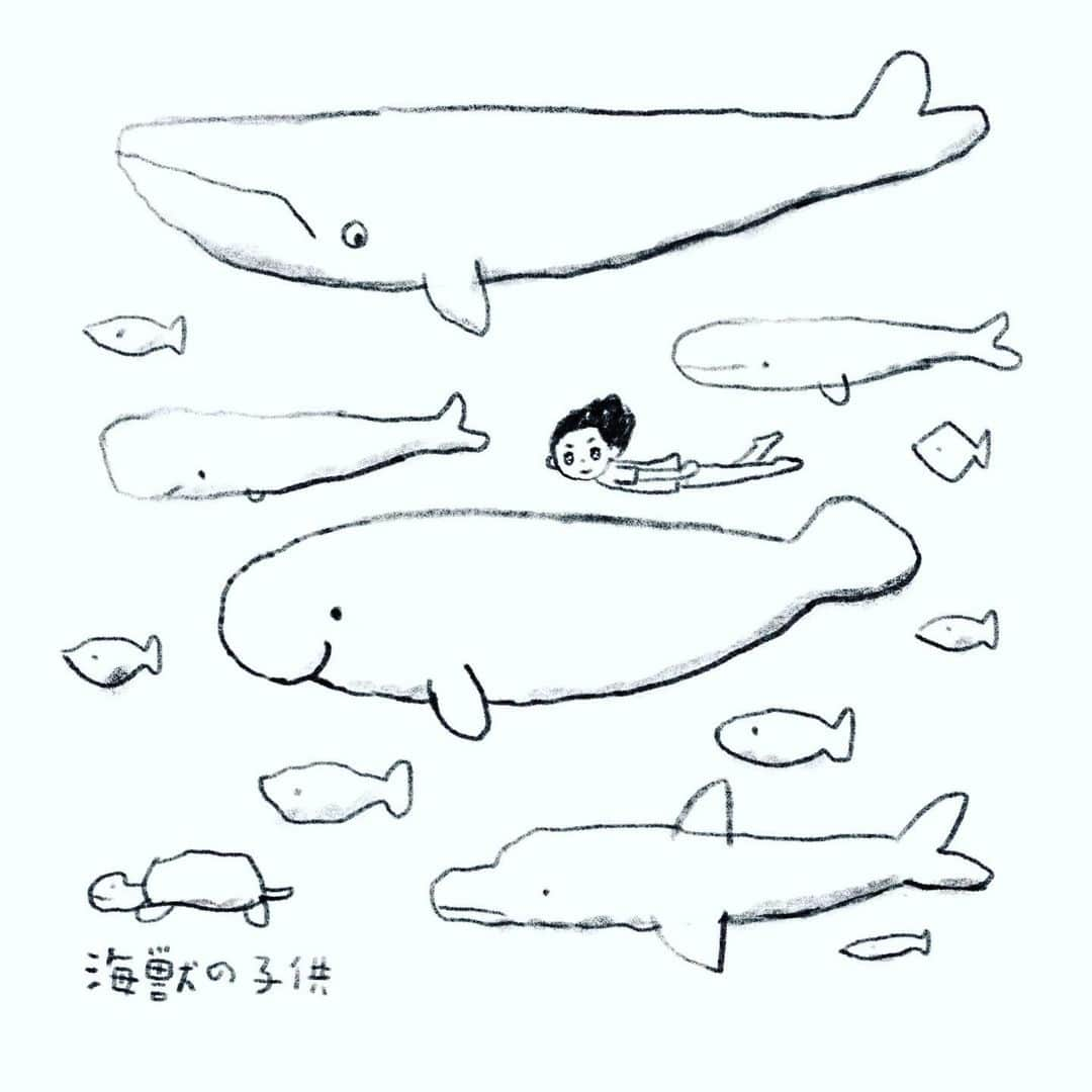 合田経郎さんのインスタグラム写真 - (合田経郎Instagram)「映画「海獣の子供」原作の絵が動いてた！ #海獣の子供」6月9日 1時04分 - tgdwf