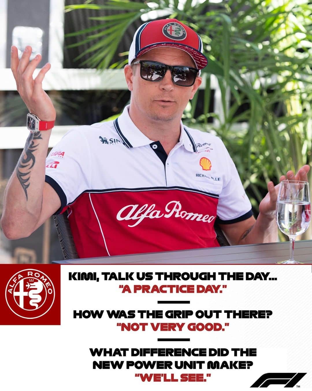 F1さんのインスタグラム写真 - (F1Instagram)「Is this the most Kimi of Kimi press release interviews? 🤔😅 . #F1 #Formula1 #CanadianGP @kimimatiasraikkonen @sauberf1team」6月9日 1時36分 - f1