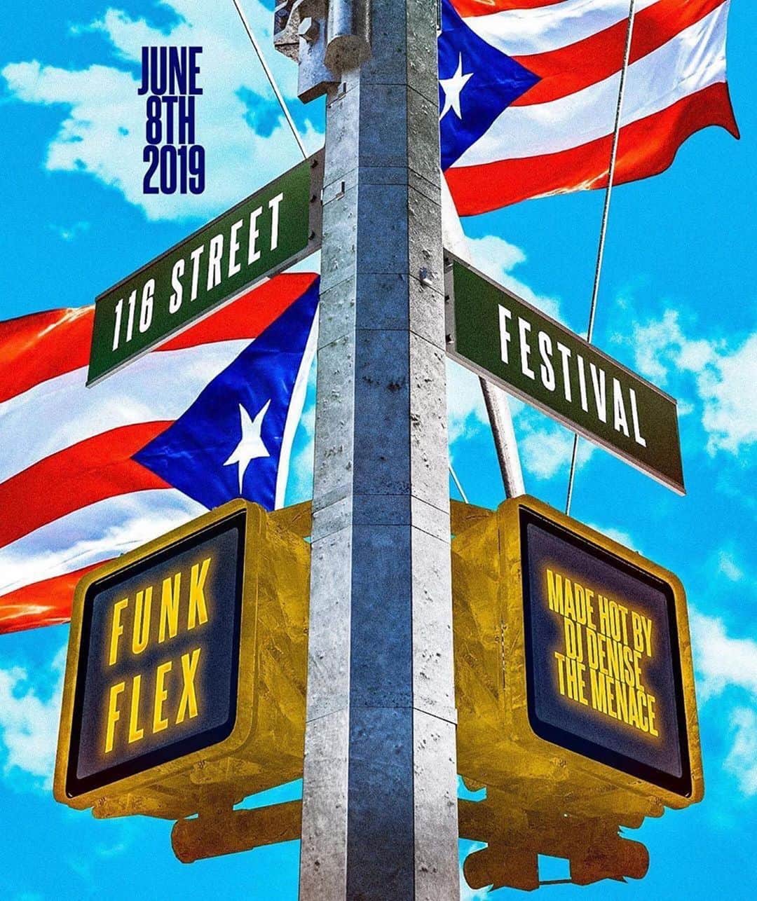 ファンクマスター・フレックスのインスタグラム：「I can’t wait! FunkFlex on the set! 116th Street Festival! Made hot by Dj Dennis Da Menace!!!! @litdigitaldjs」