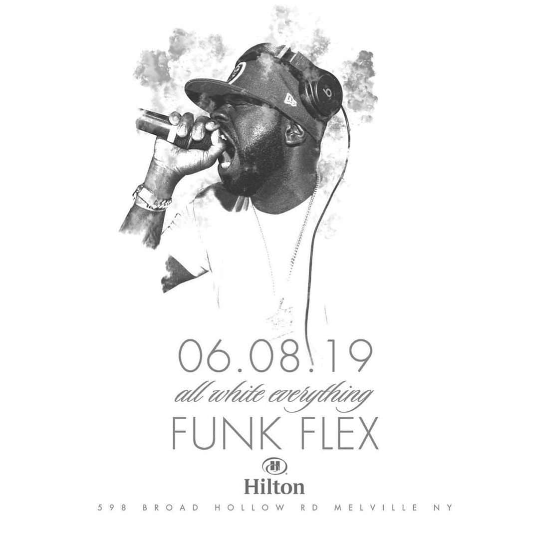 ファンクマスター・フレックスのインスタグラム：「1st time ever I touch down at the HILTON HOTEL! Oh yeah! @funkflex x @litdigitaldjs Wyandanch Day! Long Island!」