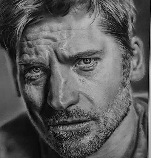 レナ・ヘディのインスタグラム：「@nikolajwilliamcw did you see @benyamin_arts 👏👏👏DRAWING!!! of you . It’s almost as if you’re handsome or something .... 😂🥰🥰🥰🥰」