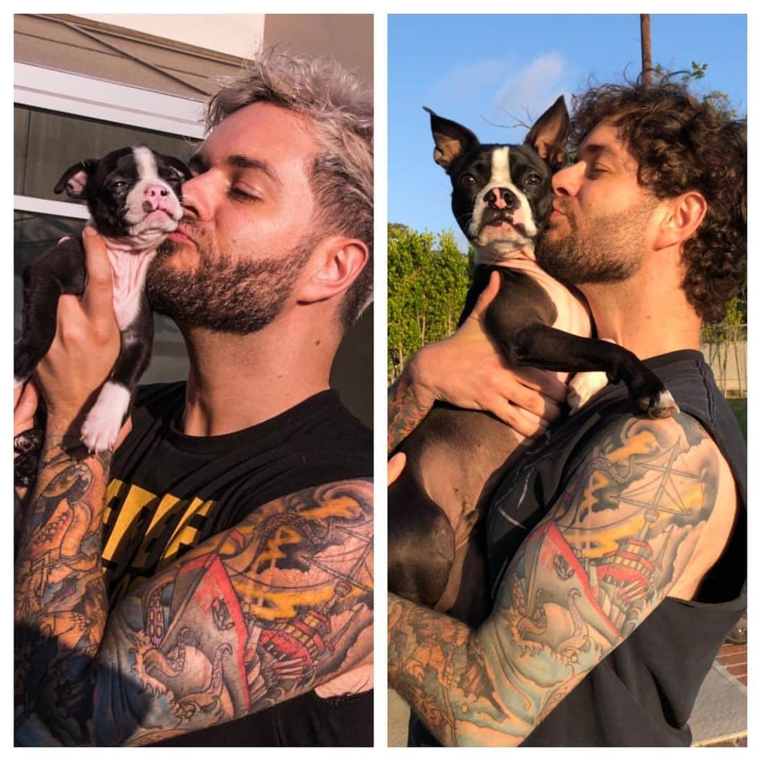 カーティス・ルポールのインスタグラム：「They grow up so fast! 😭 HAPPY BIRTHDAY WATSON 🐶🎂 enjoy the pupcakes ❤️」