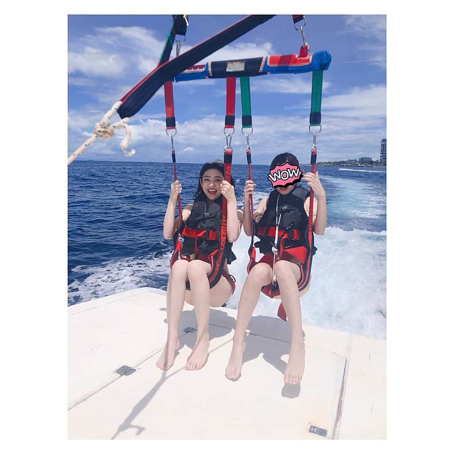 山谷花純さんのインスタグラム写真 - (山谷花純Instagram)「飛べりゃ、なんだっていい。 やっと飛べた。 ただ、命綱の食い込みが激しかった事忘れない。 あ、おはようございます。  #セブ島 #cebu #パラセーリング #gm」6月9日 6時33分 - kasuminwoooow