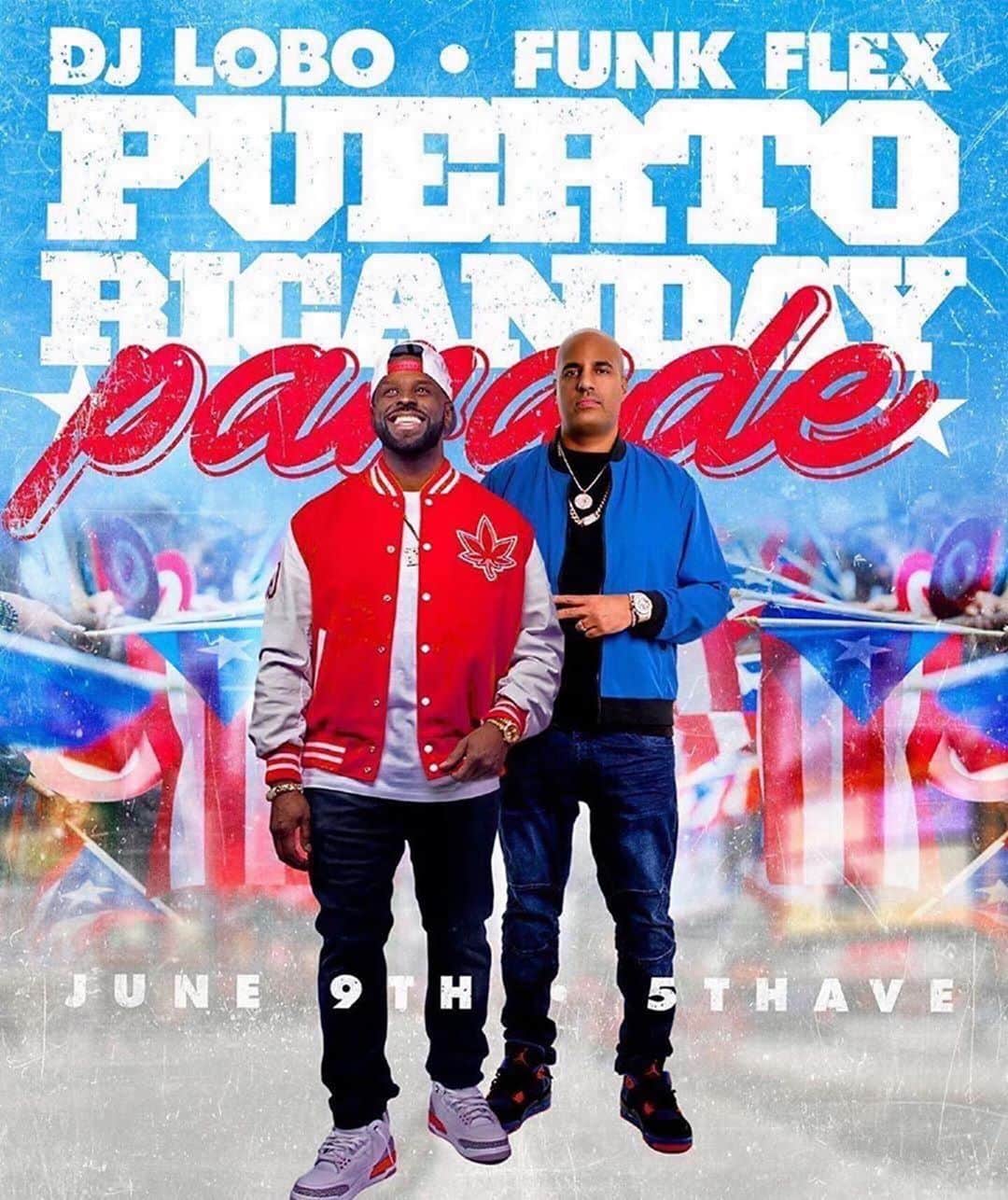 ファンクマスター・フレックスのインスタグラム：「DJ LOBO FLOAT!!!! June9th!!! Puerto Rican Day Parade!!!! @djlobo !!!!!! FunkFlex on the set!!!! @litdigitaldjs !!!!! Wow !!!!!」