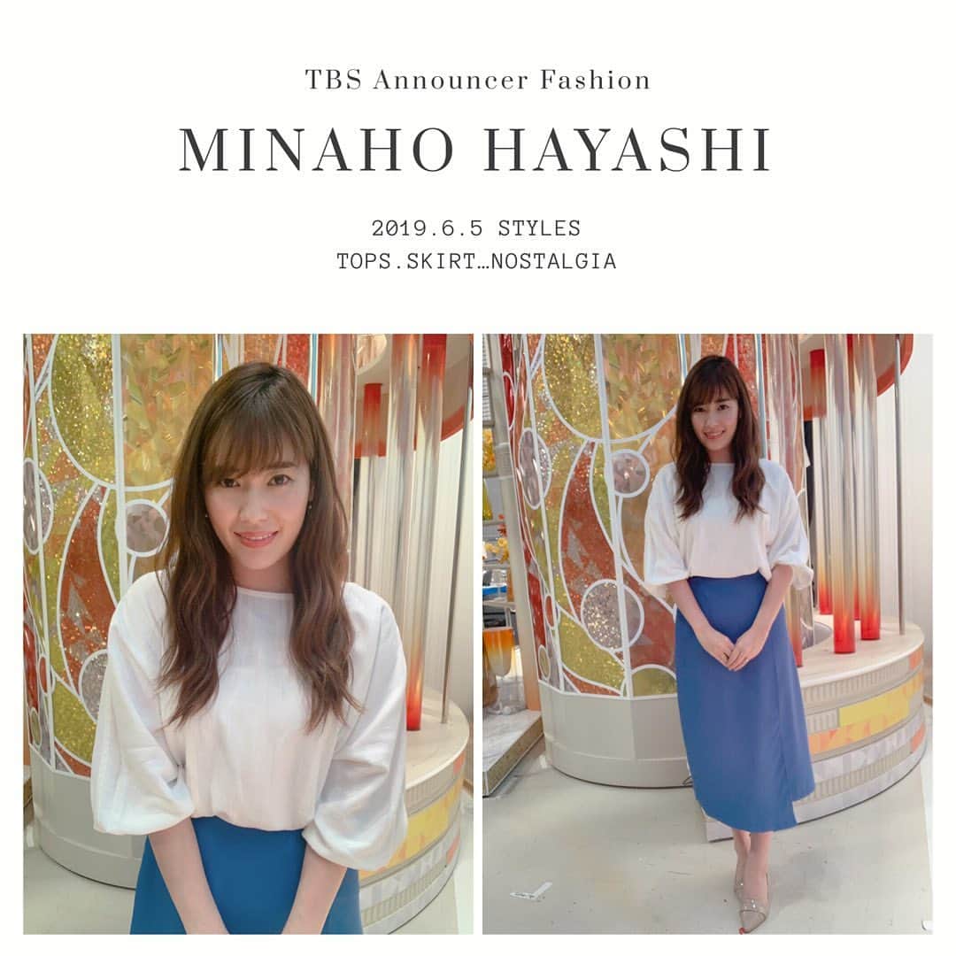 TBSアナウンサー公式さんのインスタグラム写真 - (TBSアナウンサー公式Instagram)「👗 MINAHO HAYASHI Outfit Of This Week✨  tops.skirt…nostalgia  林みなほです✨ 毎週配信しております、このコーナー、いかがでしょうか？❤️私自身みんなの衣装を見られて楽しいです♪ 今週は、ブルーの衣装率が高いようで流行ってるんですかね♪サマーブルーがもうすぐそこに来てるのでしょうか＾＾ これからも配信頑張りますのでよろしくお願いします✨  #tbsannouncersfashion #fashion #林みなほ #vol7 #Spring #outfitofthisweek #ootw #ootd #ひるおび #20190605 #OA」6月9日 17時21分 - tbs_annogram