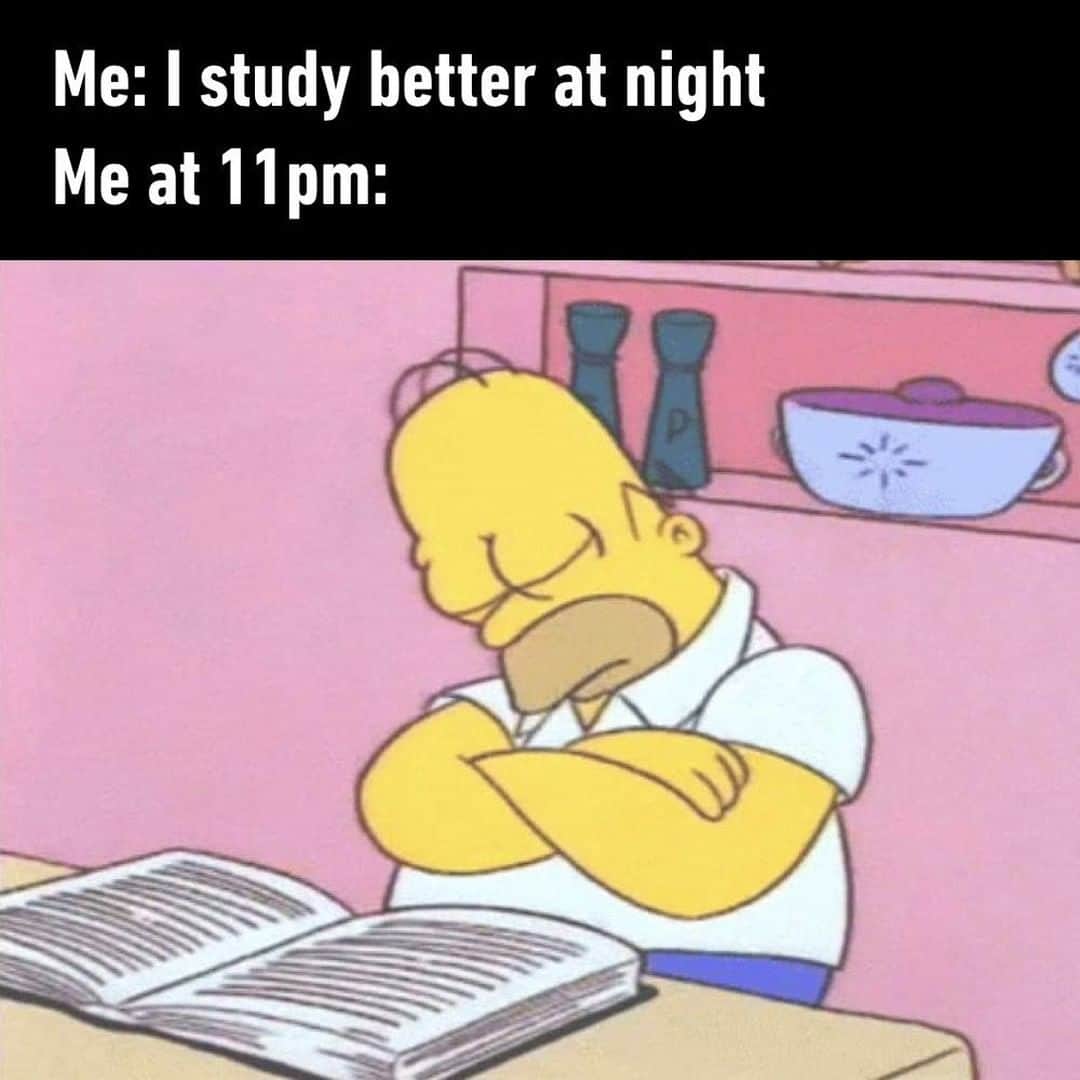 9GAGさんのインスタグラム写真 - (9GAGInstagram)「Can’t even read 3 pages of the textbook without falling asleep⠀ By itssDarwinn | TW⠀ -⠀ #studying #homersimpson #sleep #9gag」6月9日 17時30分 - 9gag