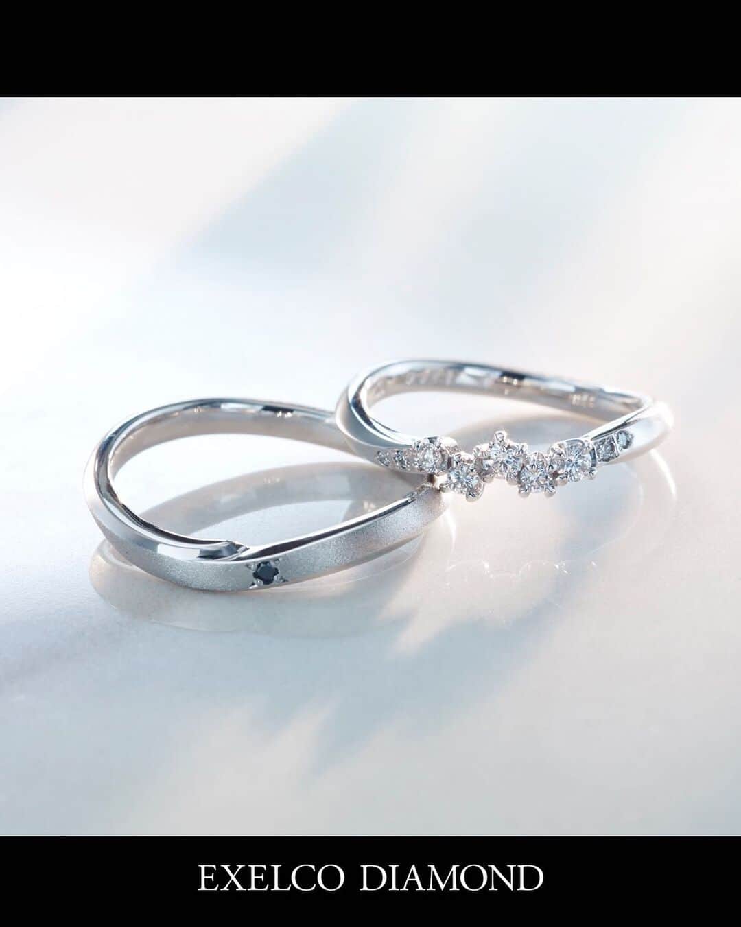 エクセルコ ダイヤモンド 婚約指輪♔結婚指輪のインスタグラム：「. EXELCO DIAMOND Marriage Ring Collection  Wild Rose 〝ワイルドローズ〟 咲き誇る喜び。 初夏に広がるバラの香り。 ふたりの喜びが咲き誇り、まわりの人々が祝福を贈るすべてが幸せに輝くそのシーンを永遠にしてくれます。  Womens ¥150,000 （税抜） Mens ¥114,000 （税抜）  他にも多数ご用意しております。公式HPをご覧ください。 * 店舗一覧 東京本店/盛岡店/仙台店/新潟店/青山店/町田マルイ店/横浜店/みなとみらい店/大宮店/ 宇都宮店/高崎店/静岡店/浜松店/金沢店/長野店/松本店/名古屋本店/大阪店/ 梅田店/京都店/神戸店/広島店/福岡店/ヒルトン福岡シーホーク店/小倉店/博多店/長崎ハマクロス411店/熊本店 * #エクセルコダイヤモンド　#exelcodiamond * *」