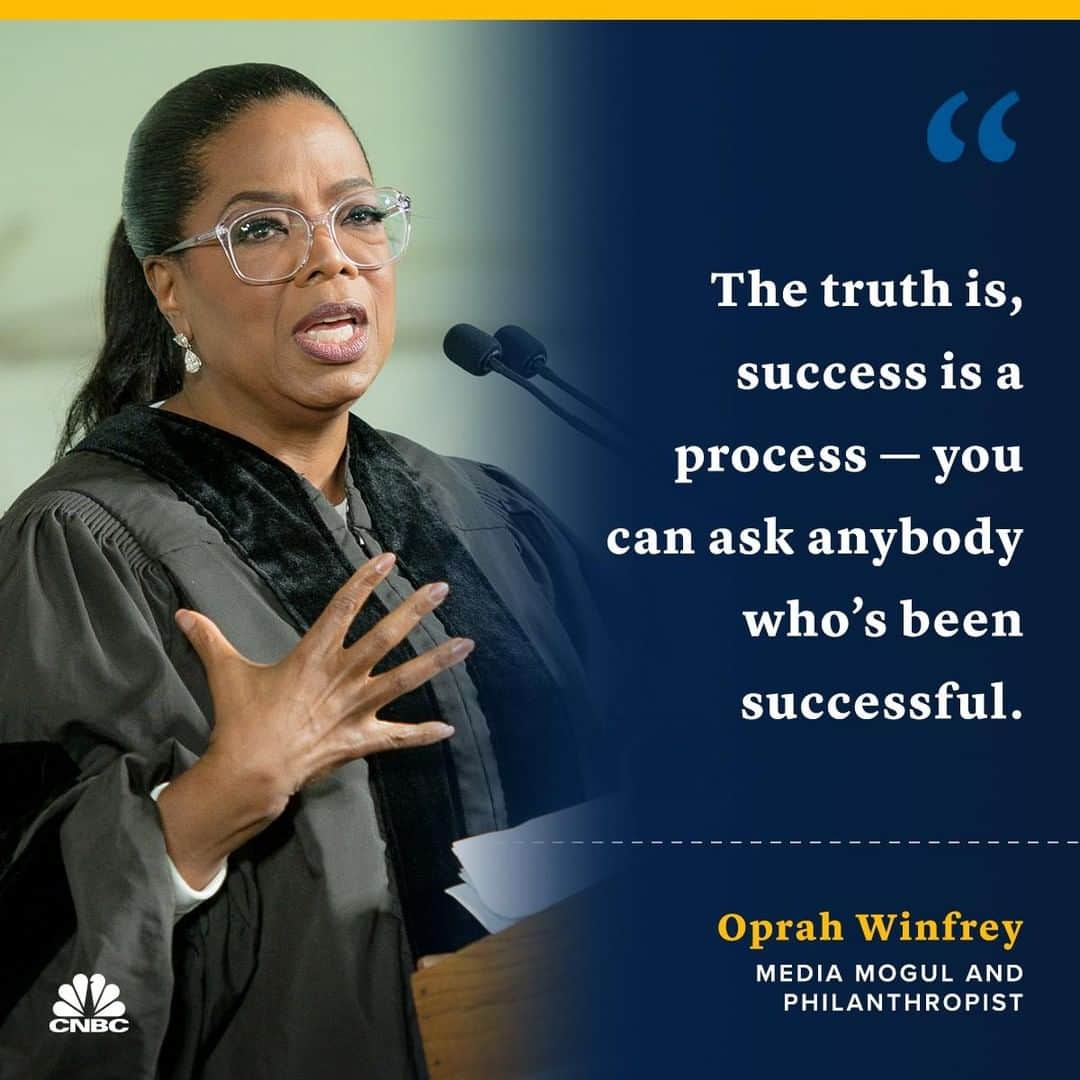 CNBCさんのインスタグラム写真 - (CNBCInstagram)「with @CNBCMakeIt: Dreams don't come true overnight, even for media mogul Oprah Winfrey.⠀ ⠀ Winfrey gave the commencement speech to the Colorado College Class of 2019 and reminded graduates that success takes time.⠀ ⠀ "What you can do here and now is make a decision — because life is about decisions — and the decision that you can make is to use your life in service," she said.⠀ ⠀ To read more highlights from Winfrey's speech, visit the link in bio.⠀ *⠀ *⠀ *⠀ *⠀ *⠀ *⠀ *⠀ *⠀ ⠀ #oprah #oprahwinfrey #oprahquotes #coloradocollege #quotes #quoteoftheday #quotetoliveby #quotestagram #wordstoliveby #business #businessnews #cnbc #cnbcmakeit ⠀」6月9日 11時00分 - cnbc