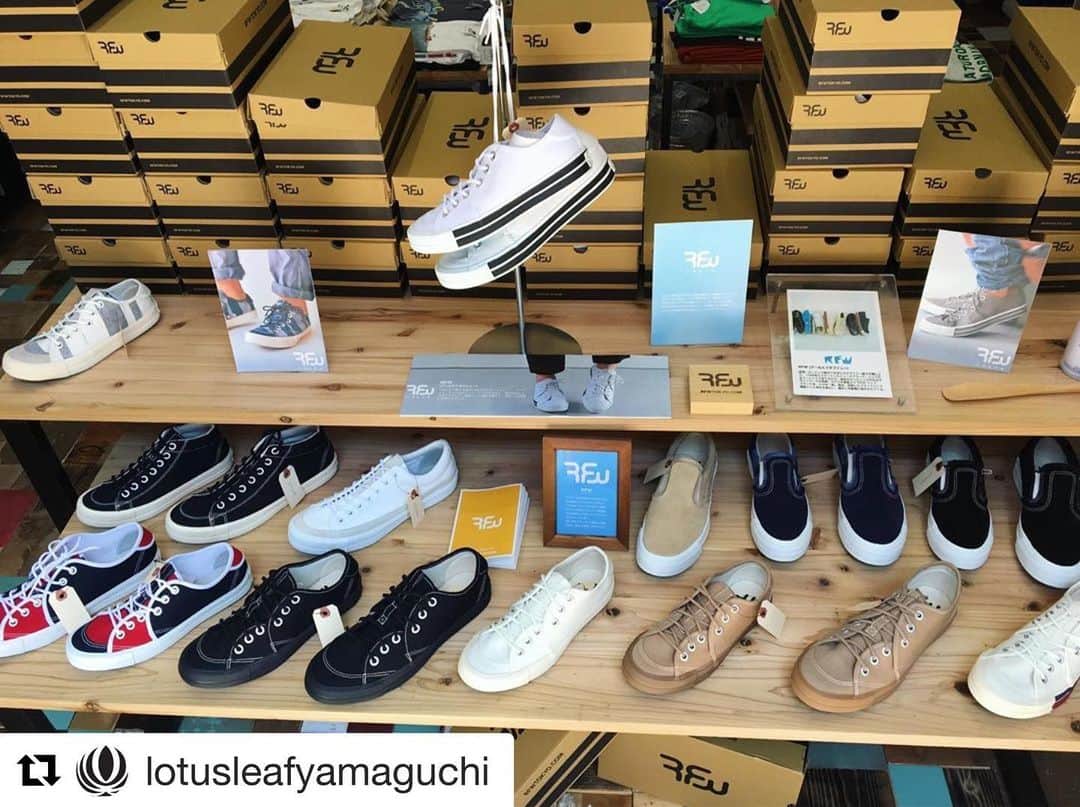 のインスタグラム：「#Repost @lotusleafyamaguchi with @get_repost ・・・ イベント最終日！！ RFW POPUP STORE  #RFW #リズム #スニーカー #スタッフ愛好者多数 #靴」