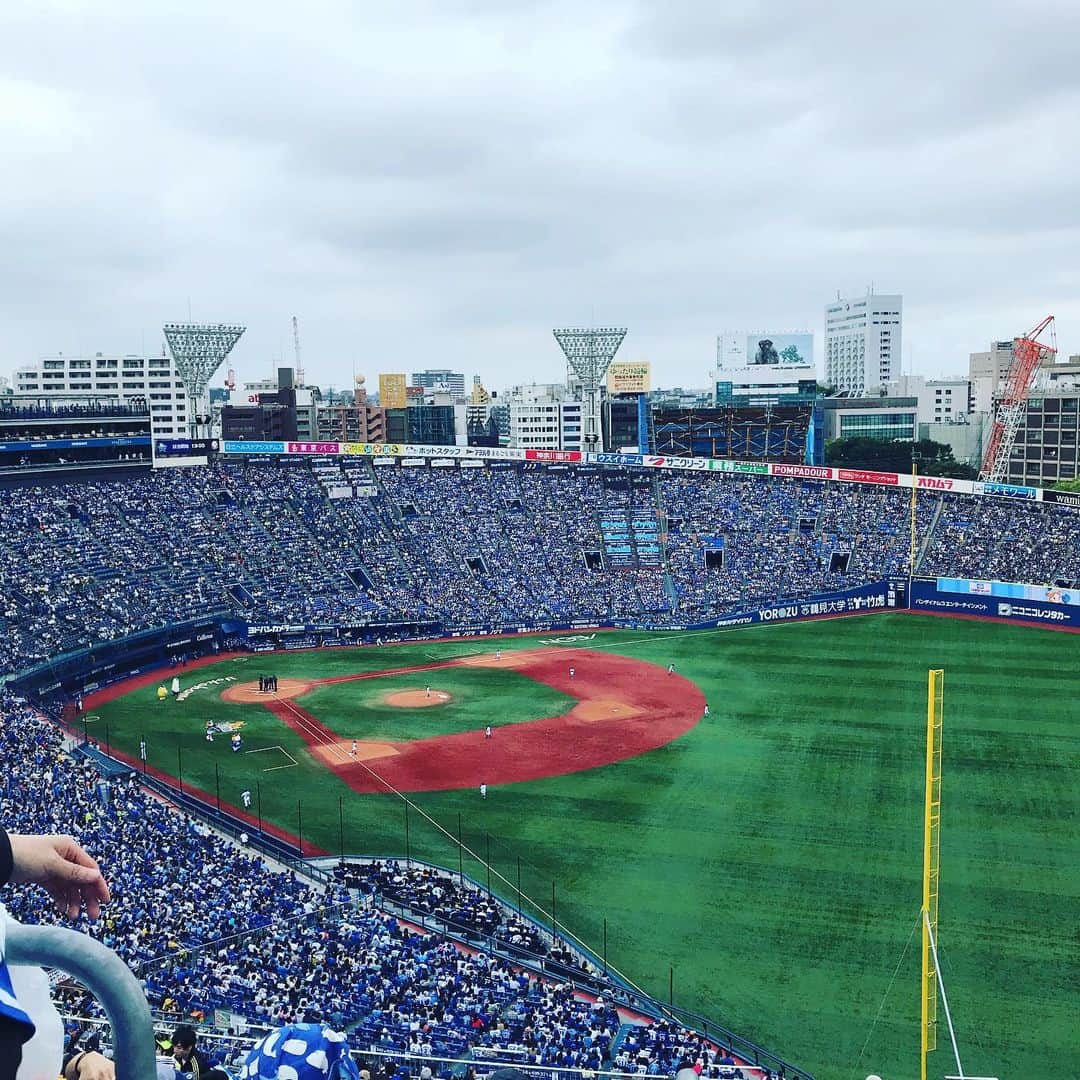 小森高博のインスタグラム：「今日はウイング席の最上段から〜。慎吾＆モーガンも楽しゅうございました。」