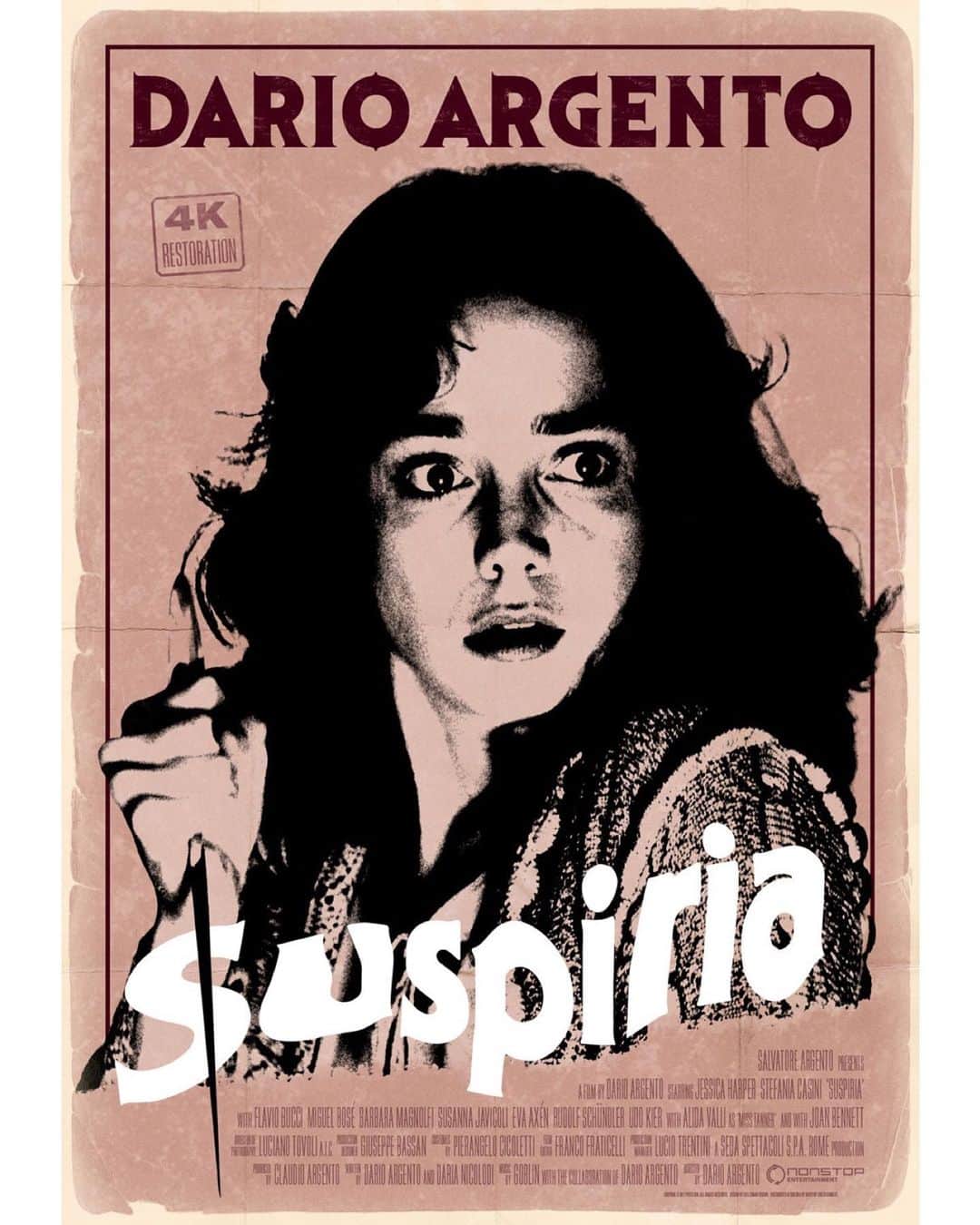 UPLINK film distributionさんのインスタグラム写真 - (UPLINK film distributionInstagram)「『#サスペリア 4Kレストア版』#アップリンク吉祥寺 にて、6月29日(土)より上映🔴😱🔴 ・・・ 鬼才ダリオ・アルジェントが創造したゴシック・ホラー映画の金字塔。 「史上最も美しいホラー映画」として製作から40年を経過した今なお色褪せることのない、傑作中の傑作。 ※当館では2K上映となります。 ・・・ 出演：#ジェシカハーパー、#ステファニアカッシーニ、#ジョーンベネット 音楽：#ゴブリン（『#ゾンビ』、『#スリープレス』）」6月9日 14時51分 - uplink_film