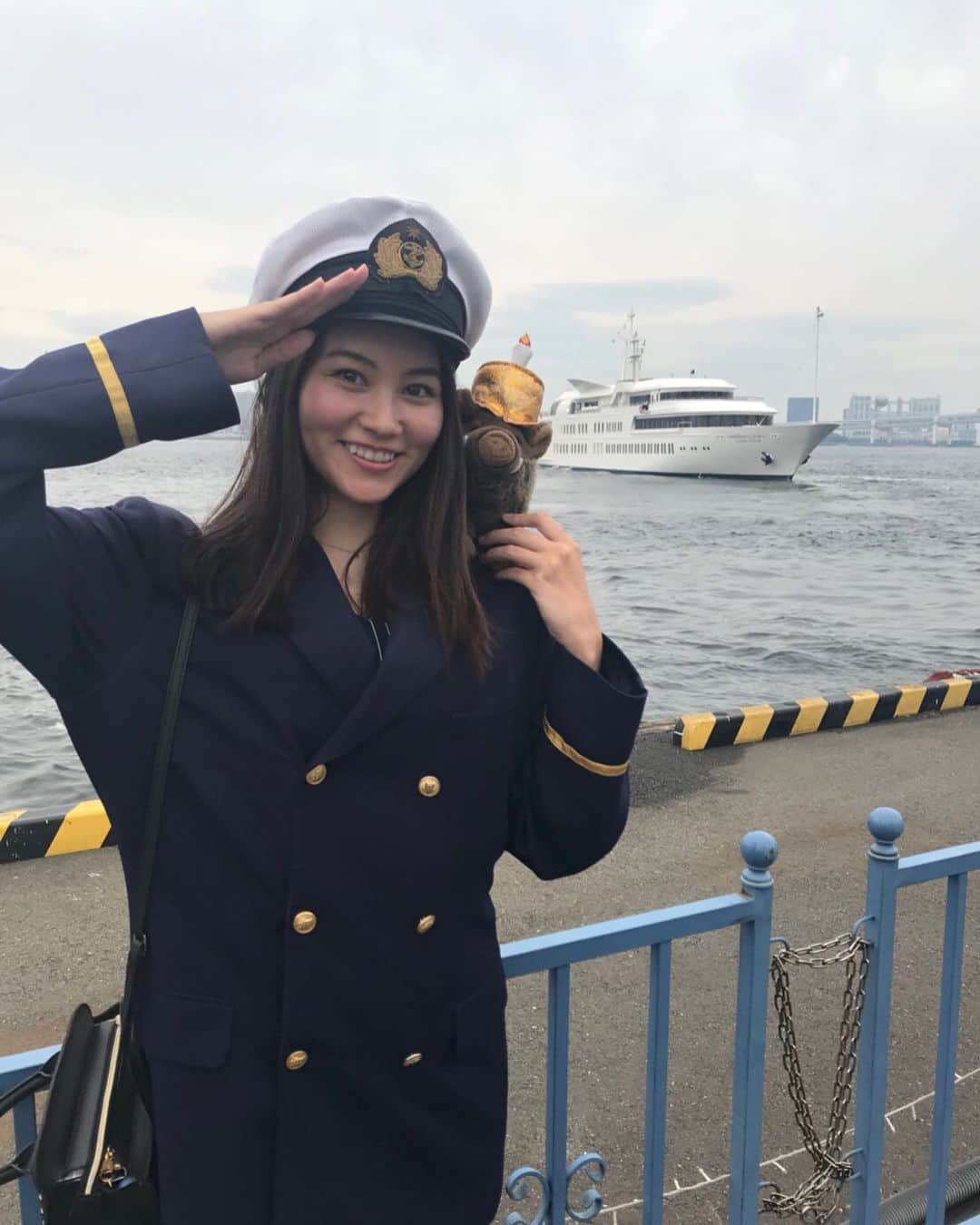 大塚莉奈のインスタグラム：「シンフォニークルーズTOKYOベイ  #シンフォニークルーズtokyoベイ #シンフォニークルーズサンセット #海 #cruising #sea ＃instagood」