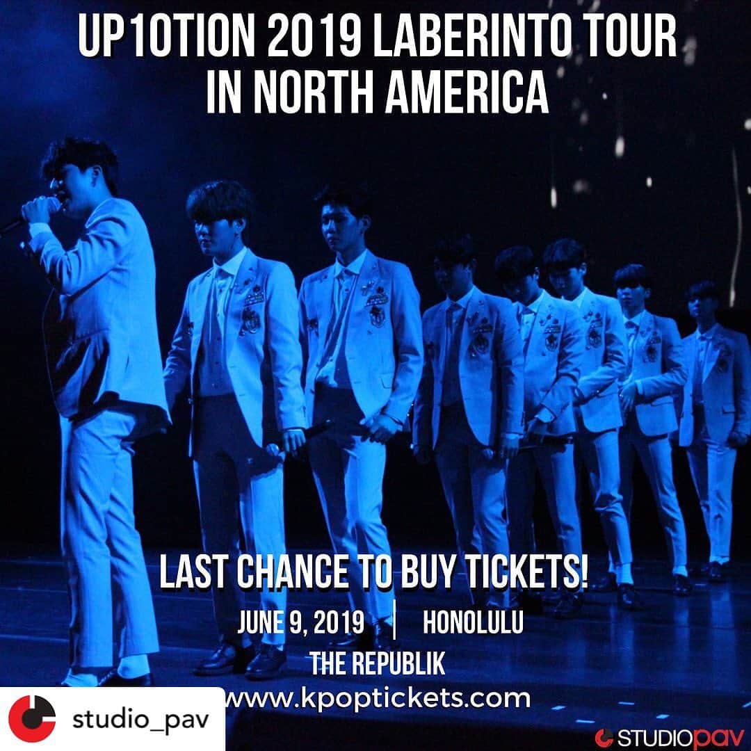 UP10TIONさんのインスタグラム写真 - (UP10TIONInstagram)「‪📣 LAST CHANCE to buy your ticket to see UP10TION perform live in HONOLULU during their “UP10TION 2019 Laberinto Tour in North America”!‬ - ‪Head over to 🎟kpoptickets.com now to purchase your tickets!‬」6月9日 15時55分 - u10t_official