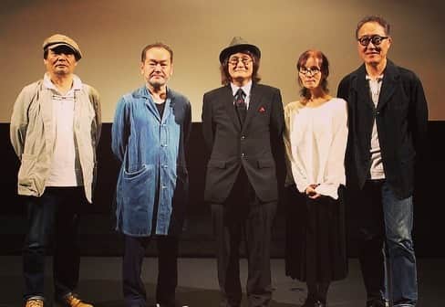 佐野史郎のインスタグラム：「林海象監督「夢みるように眠りたい」 デジタルリマスター完成披露試写会 クラウドファンドに参加してくださったみなさま、林監督、照明の長田達也さん、撮影の長田勇市さん、主演の佳村萌さんらと🎬」