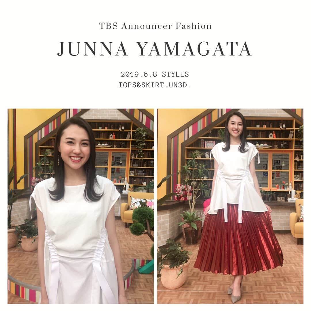 TBSアナウンサー公式さんのインスタグラム写真 - (TBSアナウンサー公式Instagram)「👗 JUNNA YAMAGATA Outfit Of This Week✨  tops&skirt…UN3D.  #tbsannouncersfashion #fashion #山形純菜 #vol7 #Spring #outfitofthisweek #ootw #ootd #王様のブランチ #あさチャン #20190608 #OA @tbs_asachan」6月9日 16時15分 - tbs_annogram