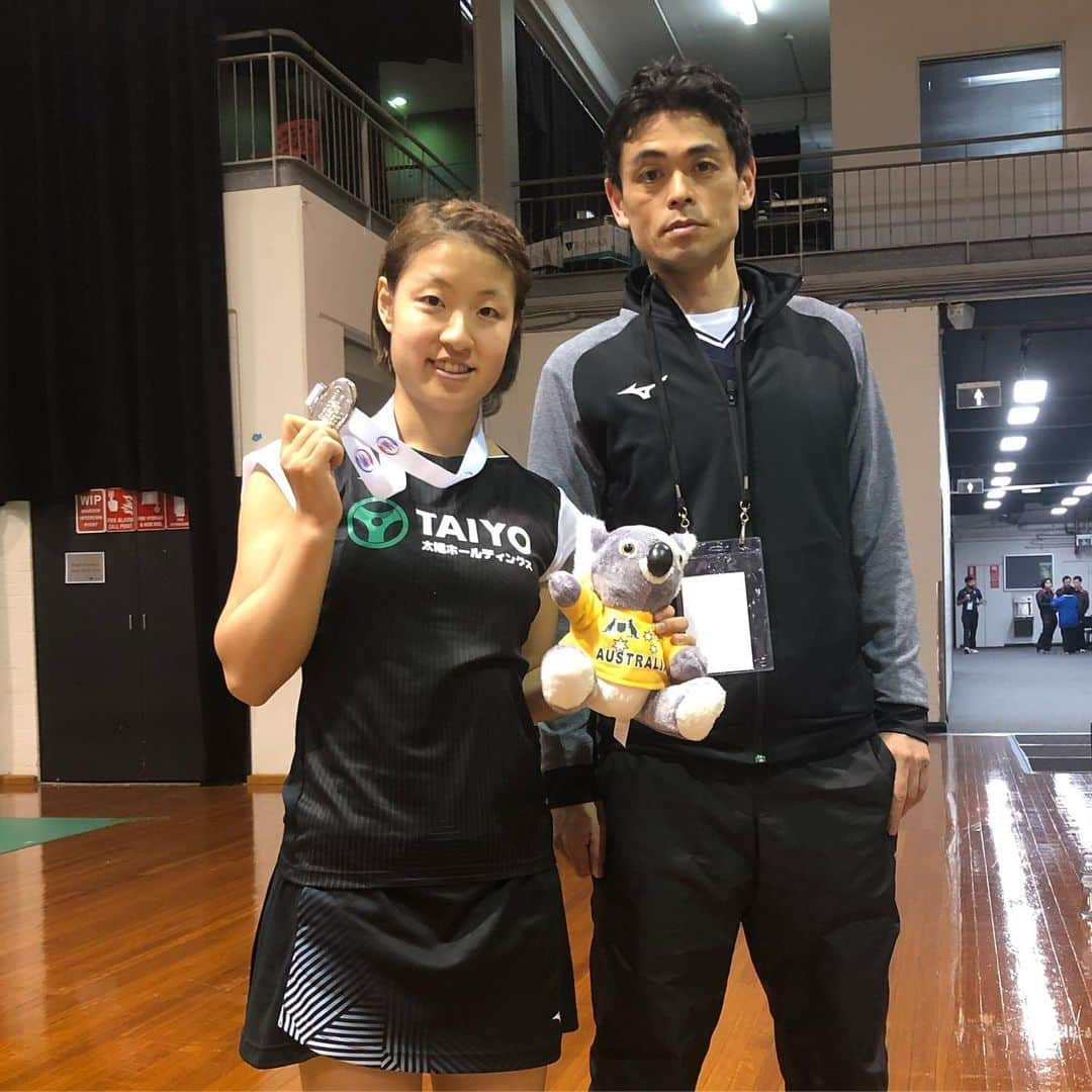 奥原希望さんのインスタグラム写真 - (奥原希望Instagram)「. Runner-up I'll try next time!! Thank you for supporting me. . 準優勝🥈 今回初めて片山さんに帯同してもらいました！ 次また頑張ります！！！ . #australiaopen2019 #badminton #okuharanozomi #runnerup」6月9日 16時29分 - okuharanozomi