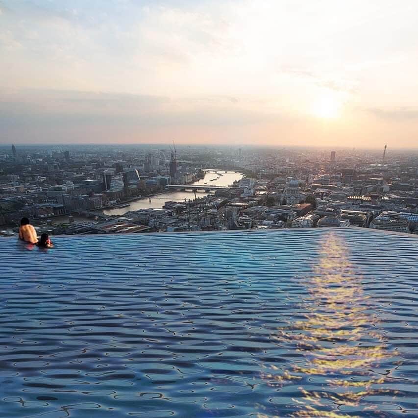 HYPEBEASTさんのインスタグラム写真 - (HYPEBEASTInstagram)「#hypelife: The world’s first 360-degree infinity pool is set to open in London. Titled Infinity London, Compass Pools plans to feature transparent walls and floor, offering views across London’s skyline and down into the 55-story hotel below. It’s construction could begin as early as 2020. Photo: Compass Pools」6月9日 18時52分 - hypebeast