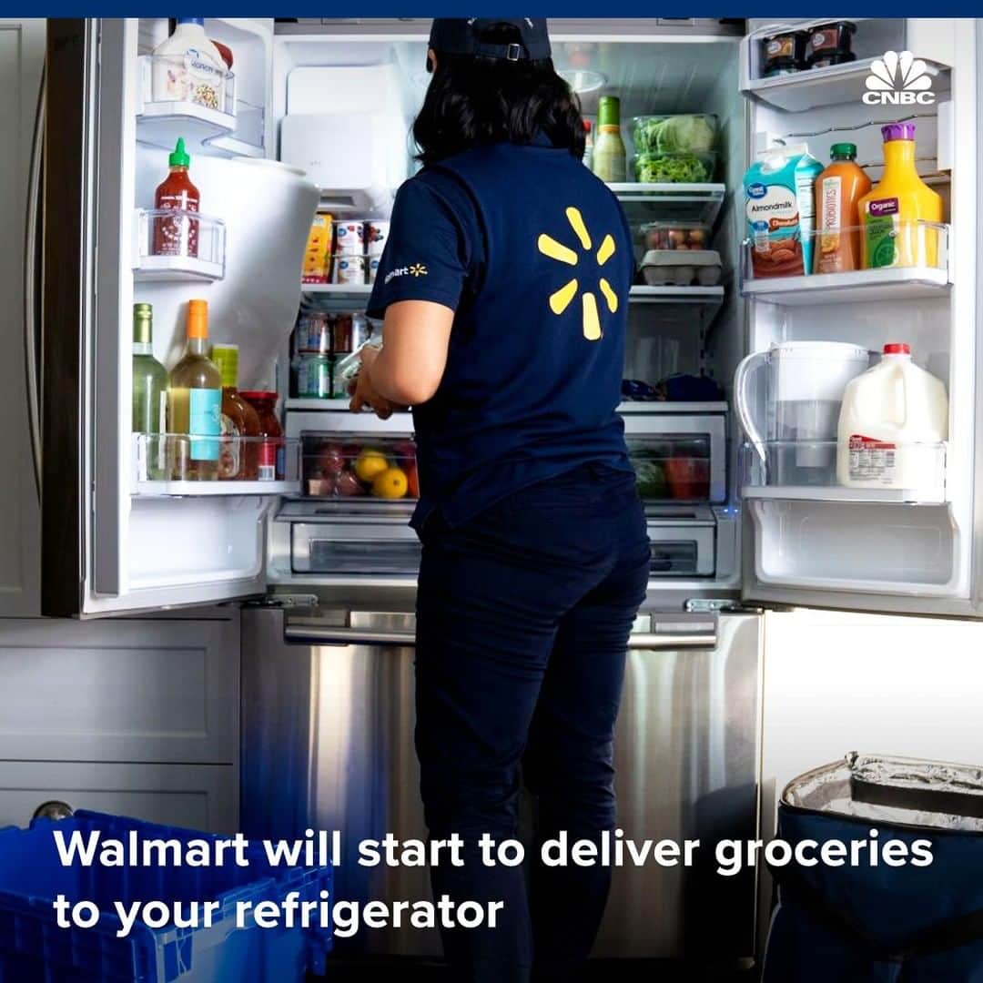 CNBCさんのインスタグラム写真 - (CNBCInstagram)「Walmart is going to begin delivering groceries inside shoppers' homes. Right to their kitchen refrigerators.⠀ ⠀ Starting this fall, nearly 1 million people across three cities — Kansas City, Missouri, Pittsburgh and Vero Beach, Florida — will have access to Walmart's new in-home delivery option, the retailer announced Friday at its annual shareholders meeting in Bentonville, Arkansas. ⠀ ⠀ The company said it will "learn and scale" the option across the U.S. from there.⠀ ⠀ Details, at the link in our bio. ⠀ *⠀ *⠀ *⠀ *⠀ *⠀ *⠀ *⠀ *⠀ #walmart #groceries #food #fooddelivery #delivery #groceryshopping #shopping #retail #business #businessnews #wmt #cnbc」6月9日 19時00分 - cnbc
