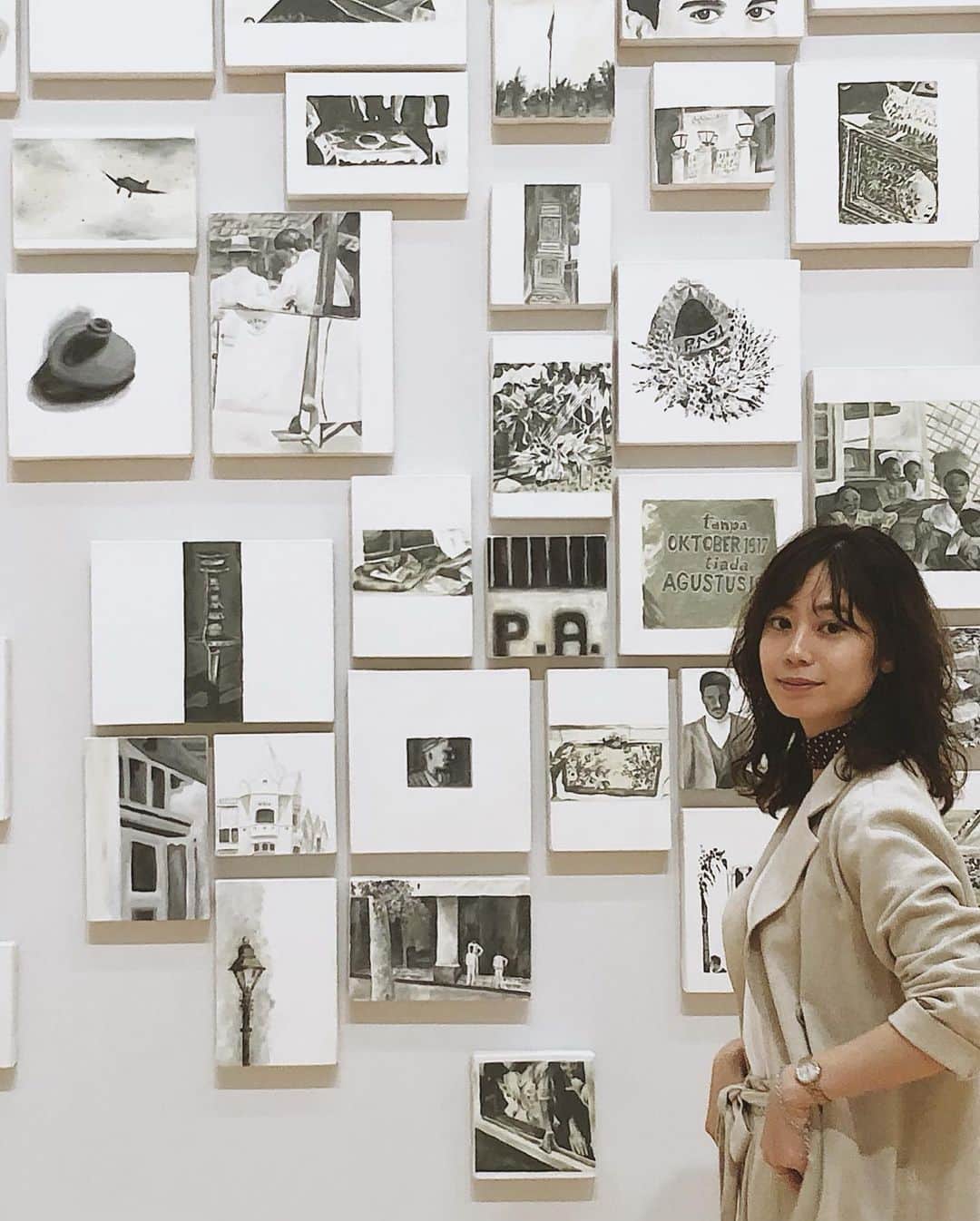 伊藤沙織さんのインスタグラム写真 - (伊藤沙織Instagram)「撮影で東京現代美術館を訪れた際に、招待券を頂いたのでもう一度行ってきました☺️🖼🎨油絵の質感が好き。 . #art #museumofcontemporaryarttokyo」6月9日 21時36分 - saori__ito