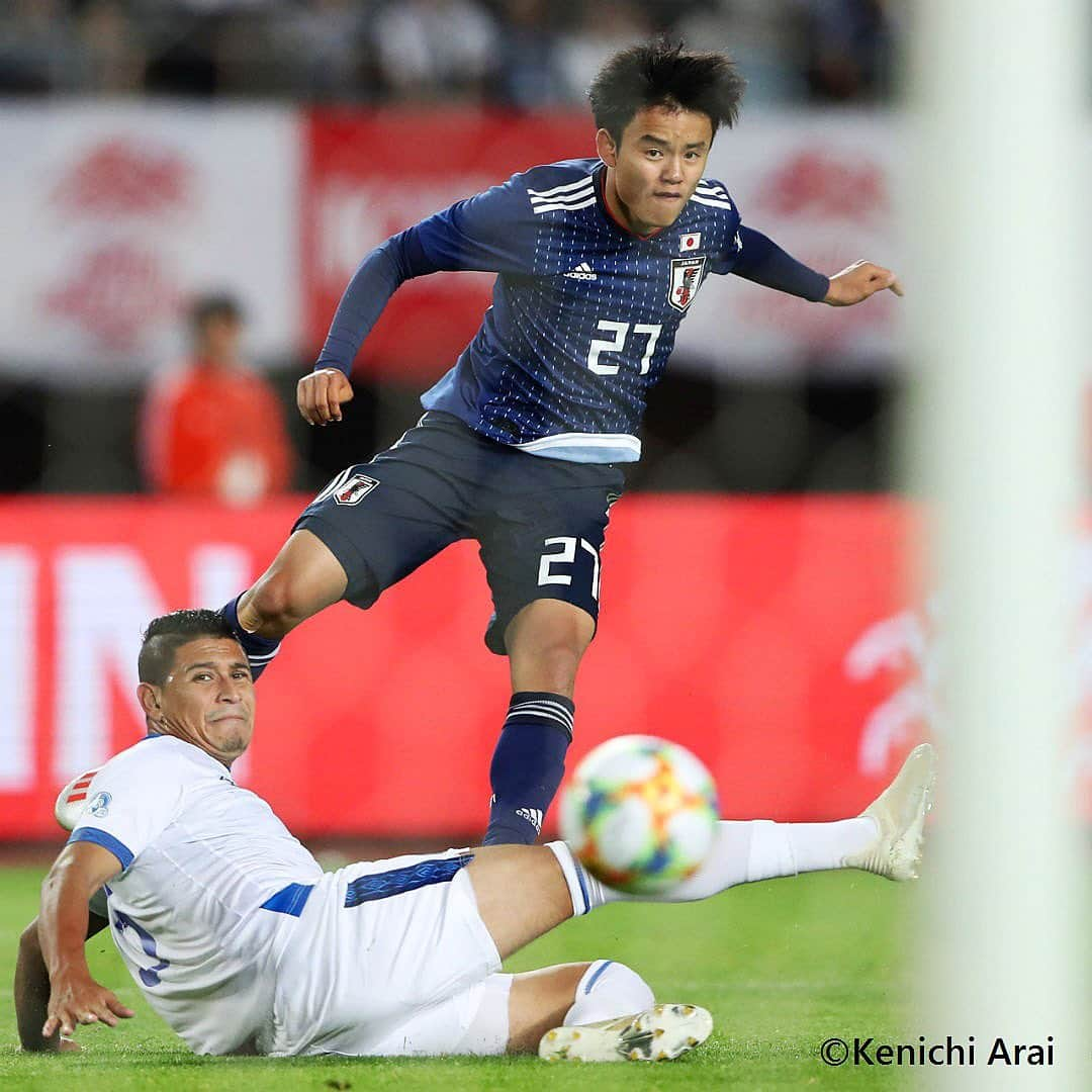 Goal Japanさんのインスタグラム写真 - (Goal JapanInstagram)「. 18歳・#久保建英、日本代表に堂々デビュー🇯🇵 (Photo:Kenichi Arai) . 🏆#キリンチャレンジカップ2019 🆚#日本代表 2-0 #エルサルバドル代表 ⚽️#永井謙佑(19分,41分) . #soccer #football #japan #elsalvador #jfa #daihyo #SAMURAIBLUE #takefusakubo #サッカー #フットボール #キリチャレの日 #⚽」6月9日 21時29分 - goaljapan