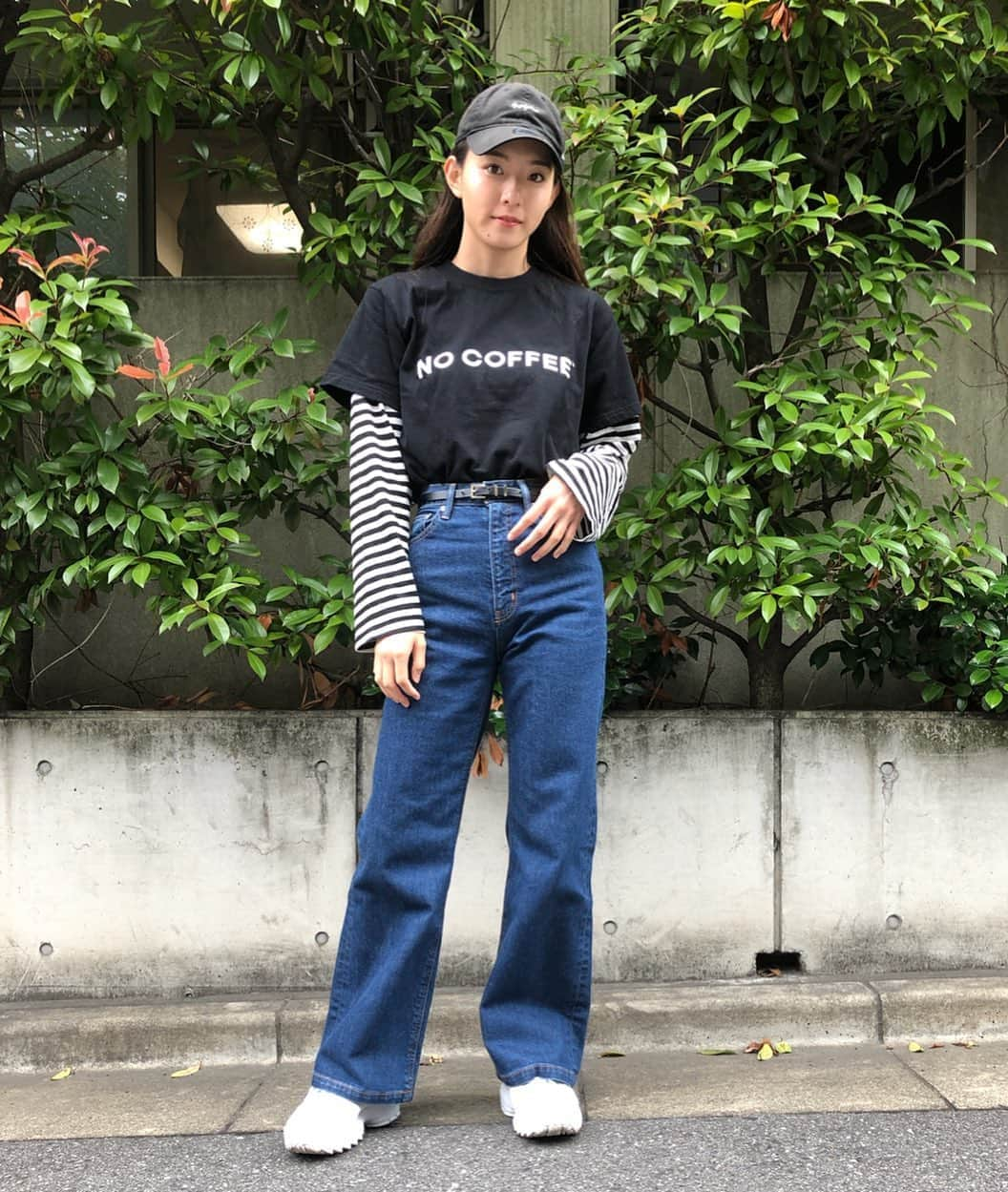 宮原華音さんのインスタグラム写真 - (宮原華音Instagram)「今日の#かのんのしふく 👕 最近のお気に入り新入りです！笑 Tシャツ好きはずっと変わらないから 今年の夏も増えていきそうだなぁ😆✨ みんなはどんな夏服狙ってるの？ ・ キャップ…#yohjiyamamoto  Tシャツ…#nocoffee  ロンT…#spins  パンツ…#sly  ベルト…#gu 靴…#fila  #ootd #梅雨コーデ #スニーカー女子 #スニーカーコーデ」6月9日 21時33分 - miyahara_kanon