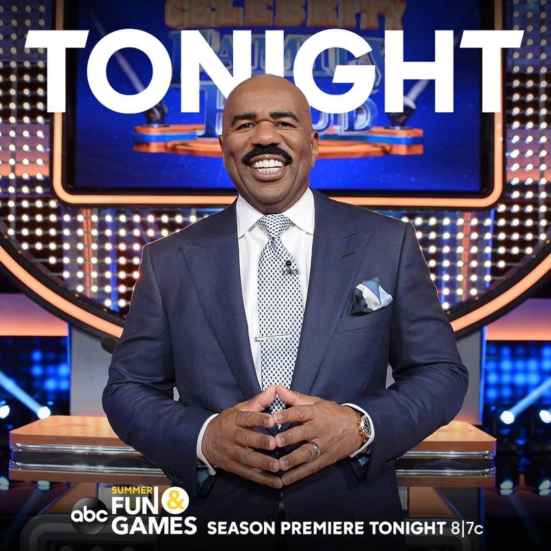 アメリカン・ブロードキャスティング・カンパニーのインスタグラム：「Survey says...it's time to play! #CelebrityFamilyFeud returns tonight at 8|7c with @iamsteveharveytv! @familyfeudabc」